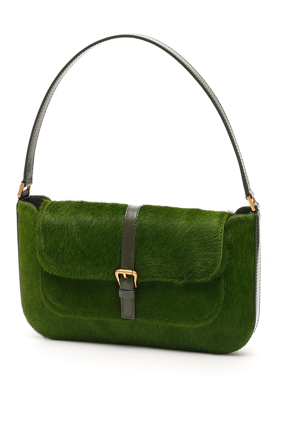 BY FAR Leather Bicolor Pony Miranda Bag in Green - Lyst