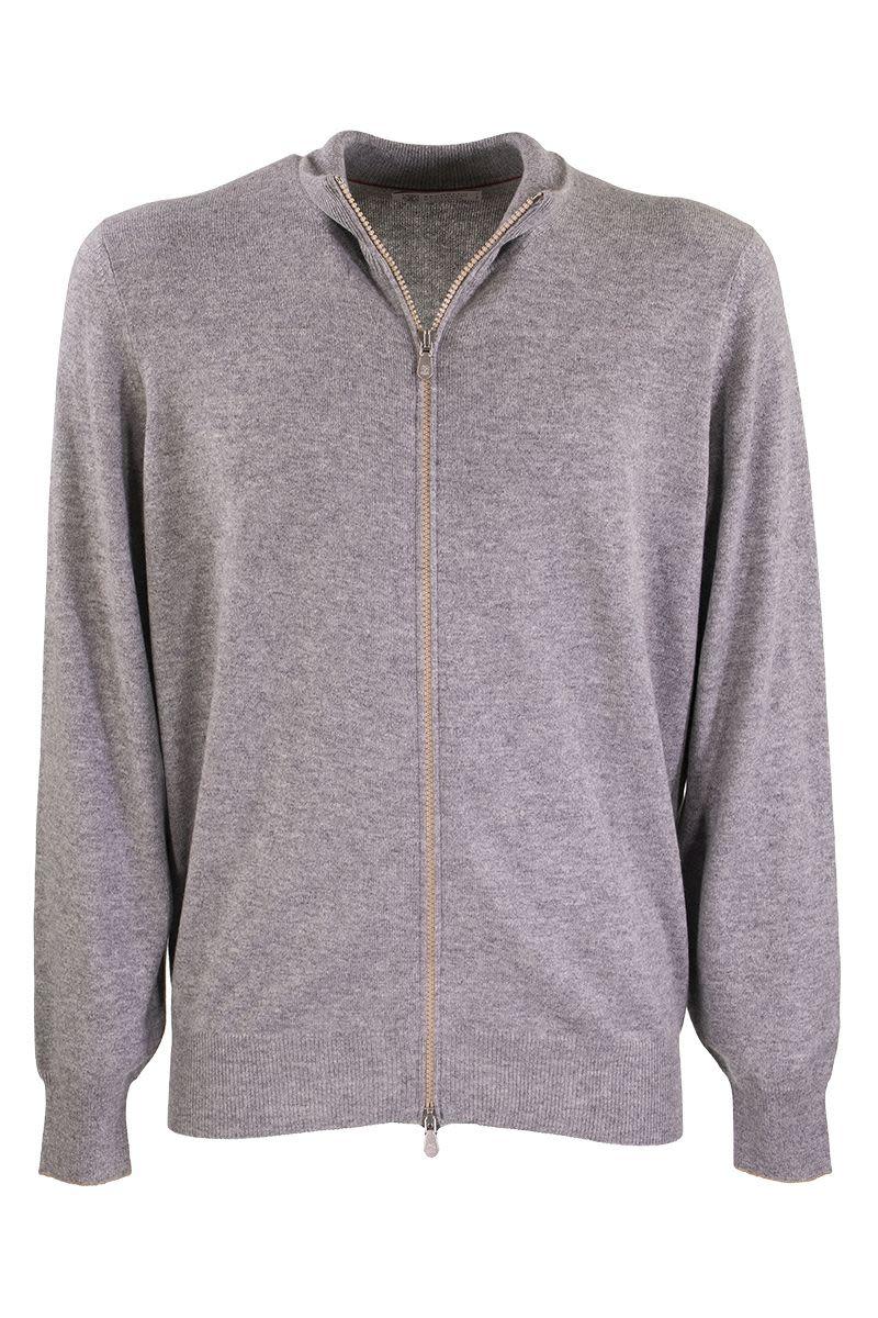 Download Brunello Cucinelli Zip-front Cardigan Cashmere Mock ...