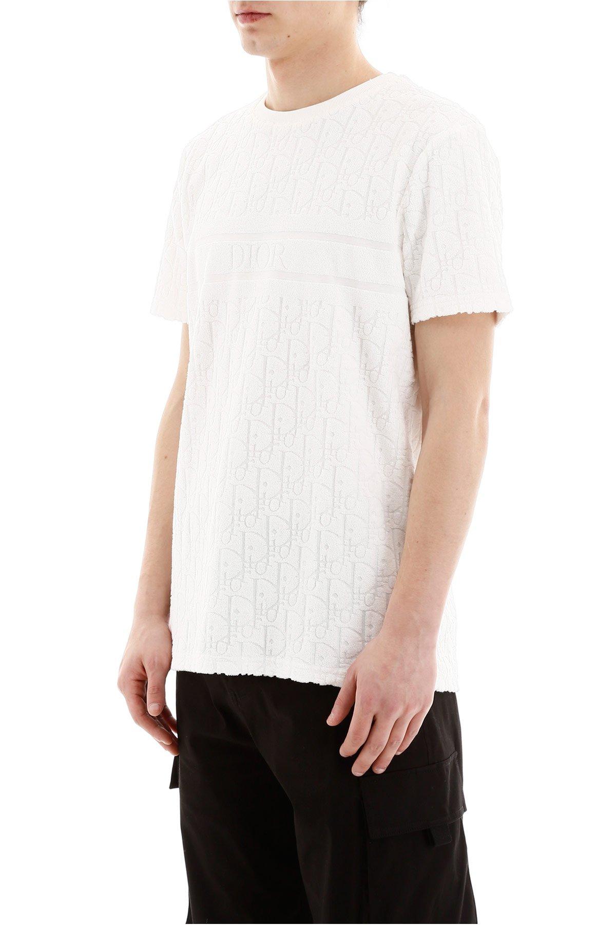 Dior Oblique T-shirt in White for Men - Lyst