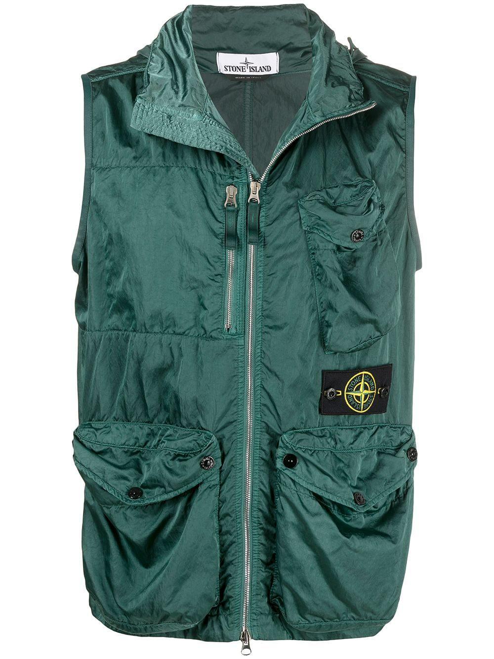 jacket with compass logo