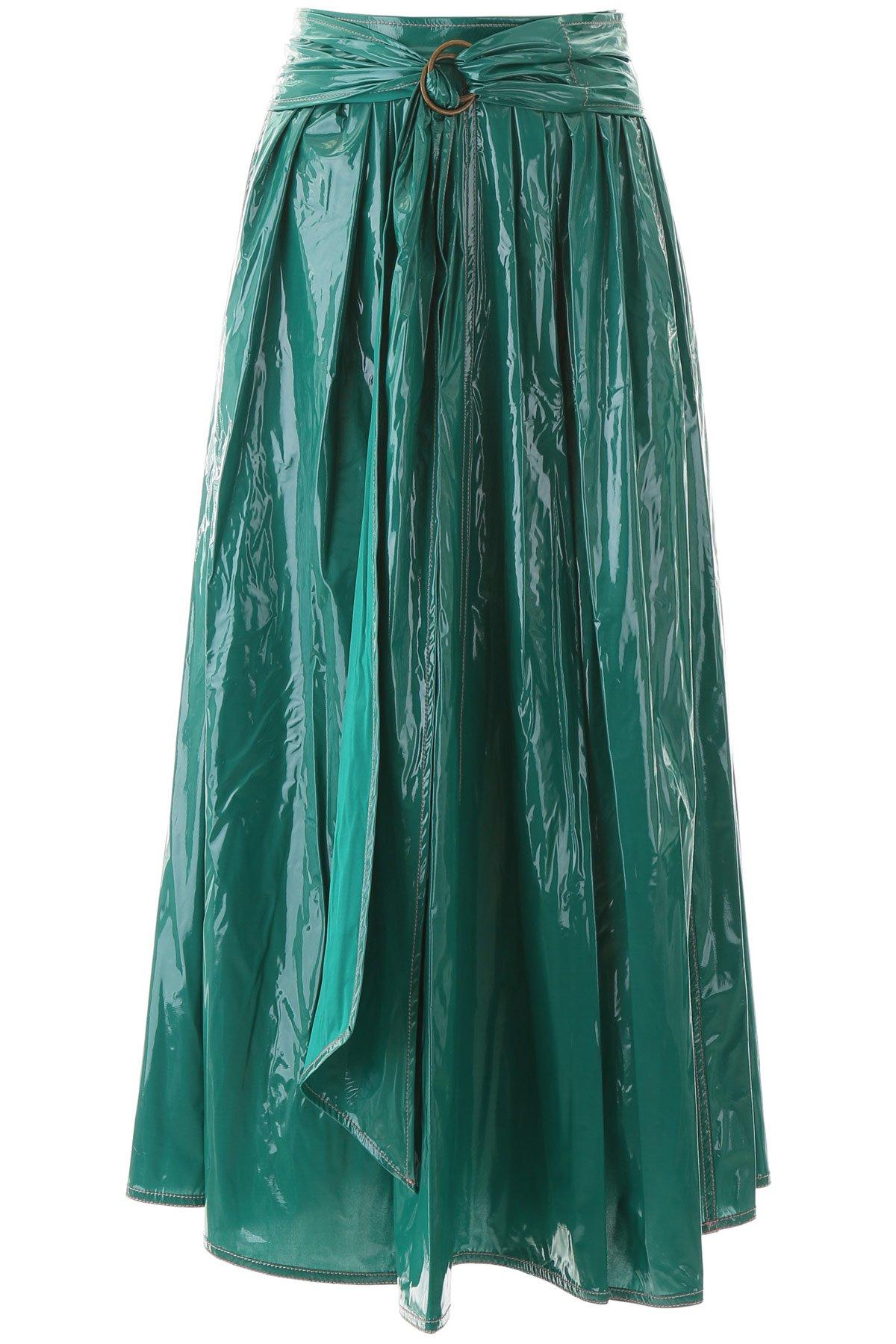 Sies Marjan Silk Glossy Skirt in Green - Lyst