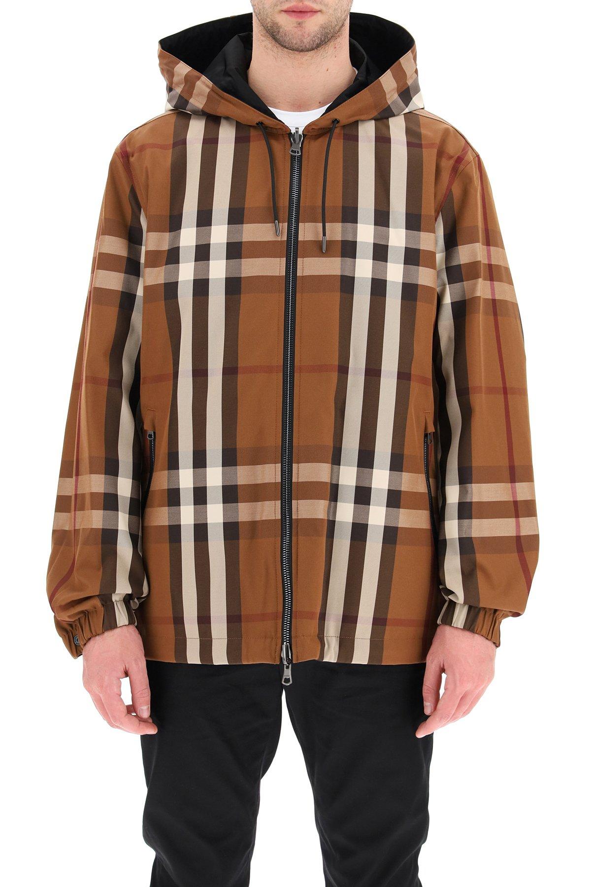 Burberry Cotton Reversible Hooded Jacket in Brown for Men - Save 14% - Lyst