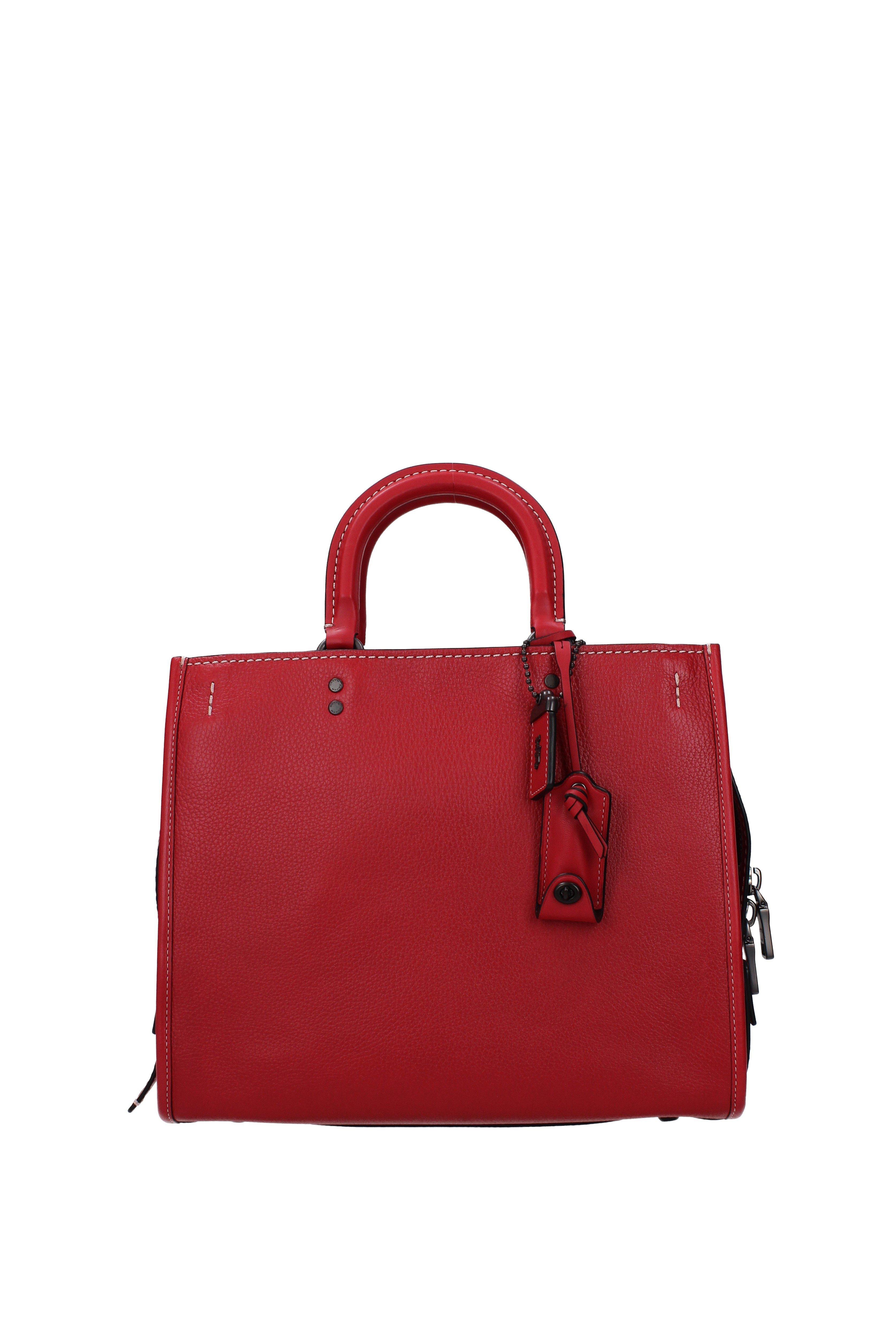 coach red tote bag