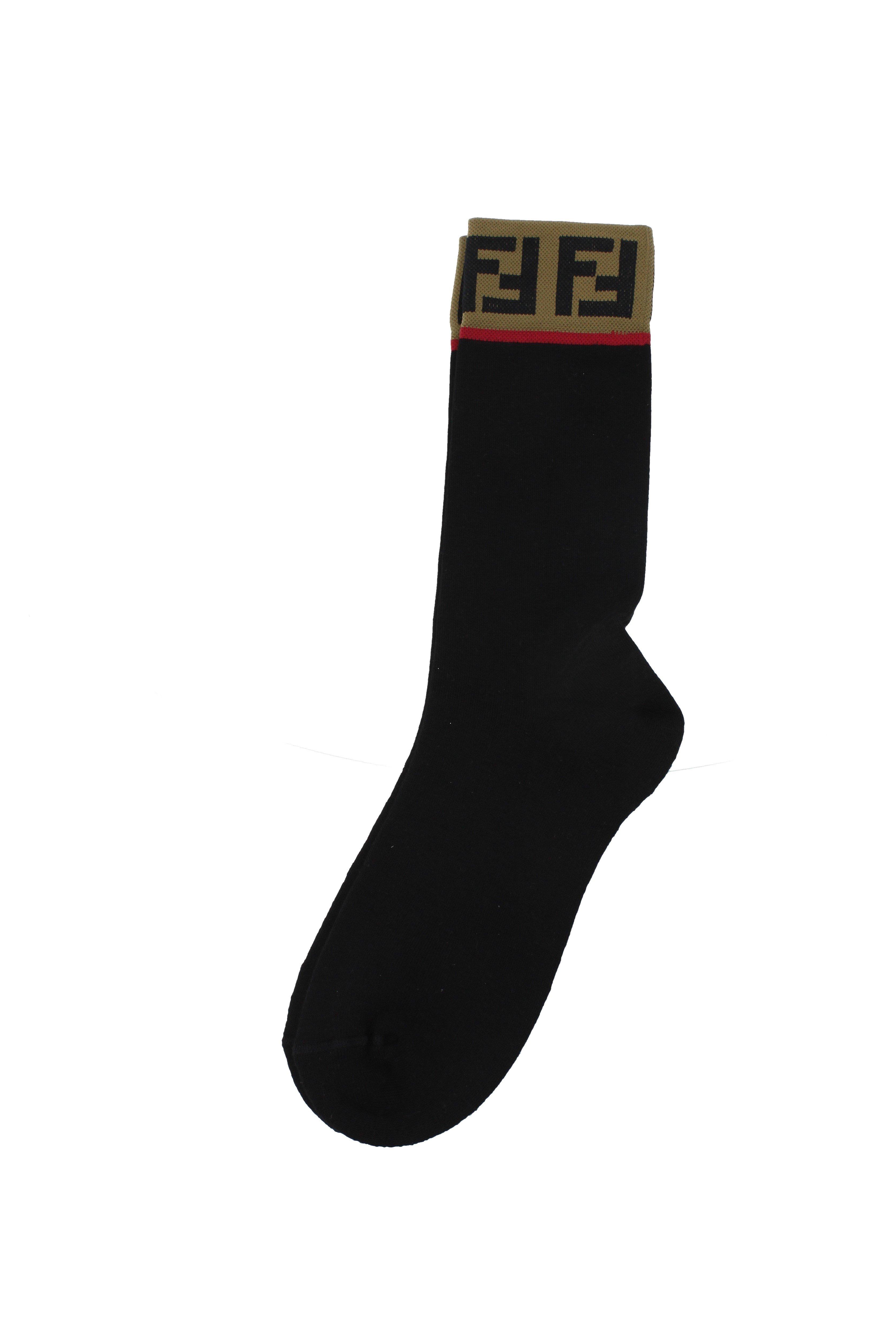 Fendi Cotton Socks Men Black for Men Lyst