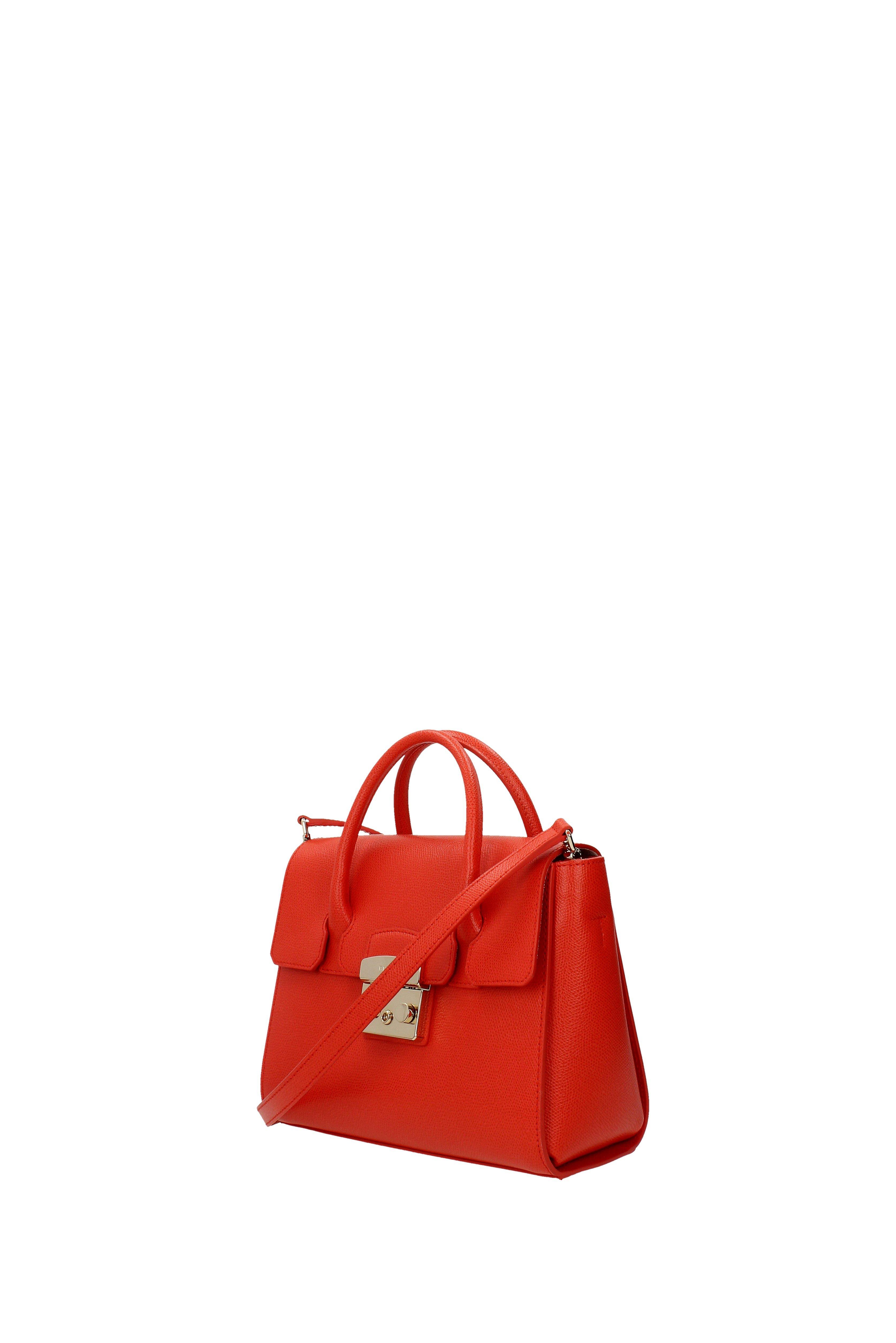 Furla Leather Handbags Metropolis Women Red Lyst