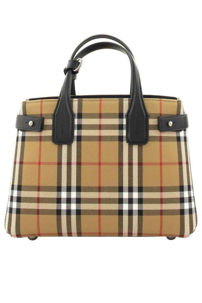 the small banner in vintage check and leather