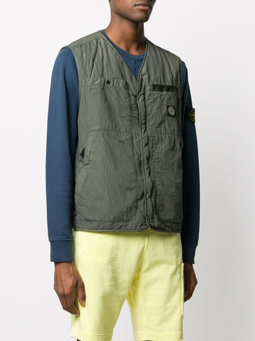 stone island seersucker gilet