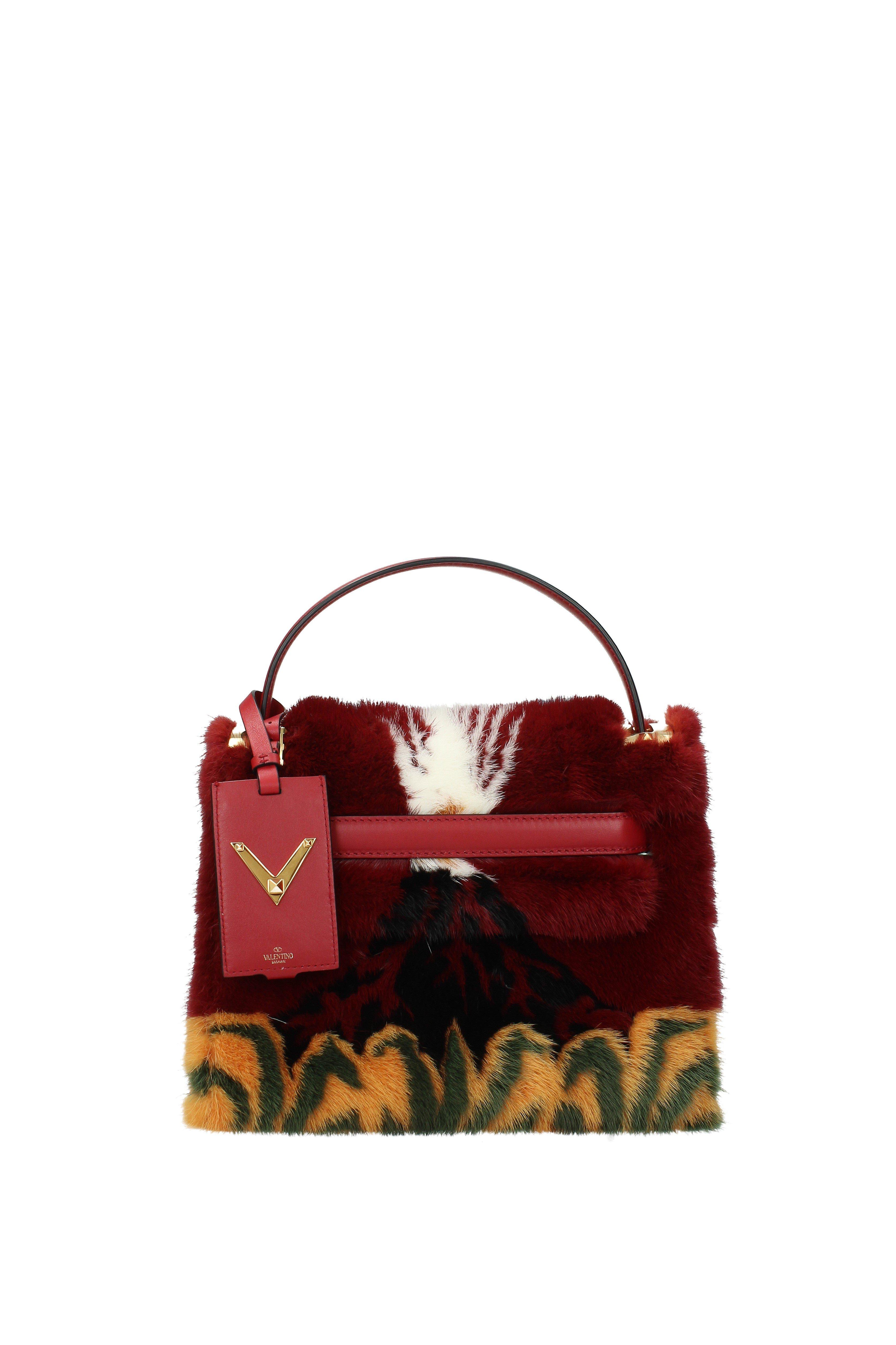 Valentino Leather Handbags Women Red - Lyst