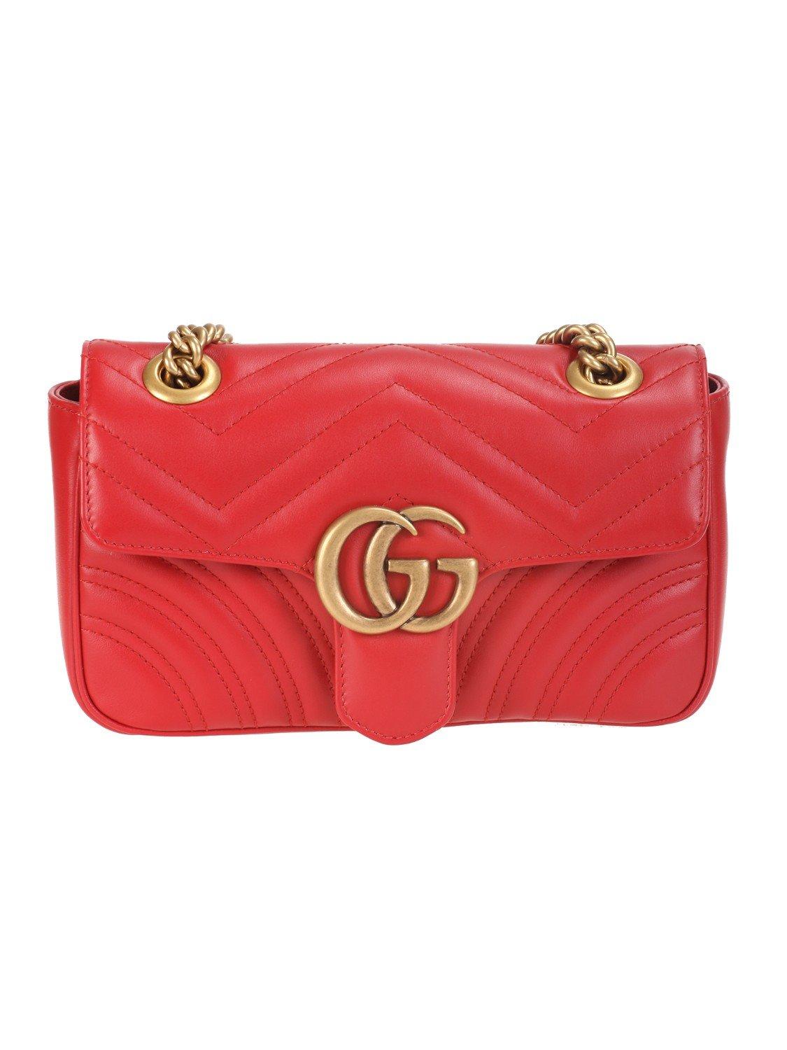 Gucci Shoulder Bag Gg Marmont Matelassè Small Size in Red - Save 23% - Lyst