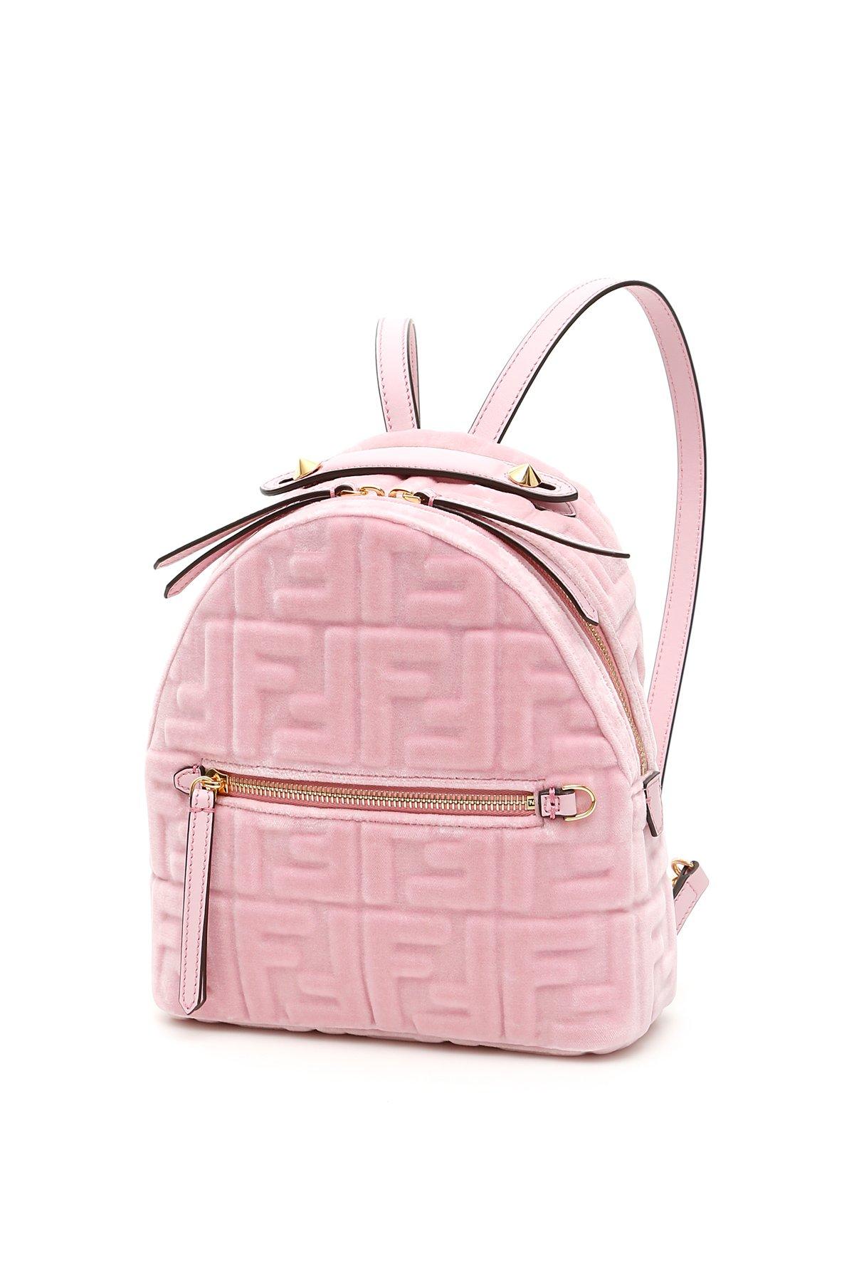 velvet pink backpack