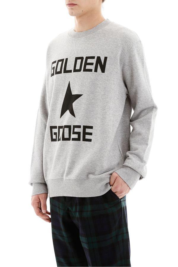 Golden Goose Goose Grey Cotton Sweatshirt in Gray for Men - Lyst