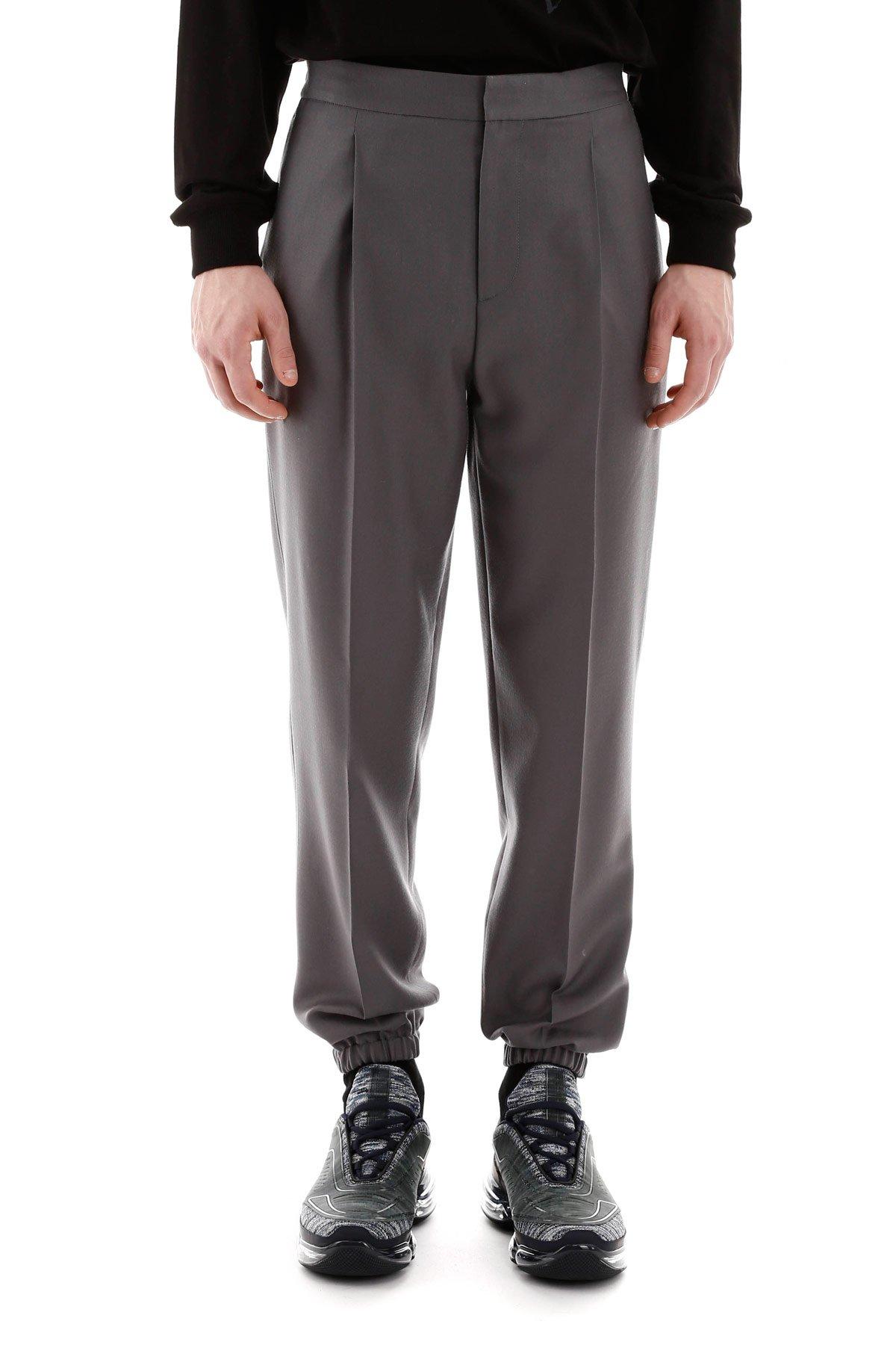 Dior Wool jogger Pants in Grey (Gray) for Men - Lyst