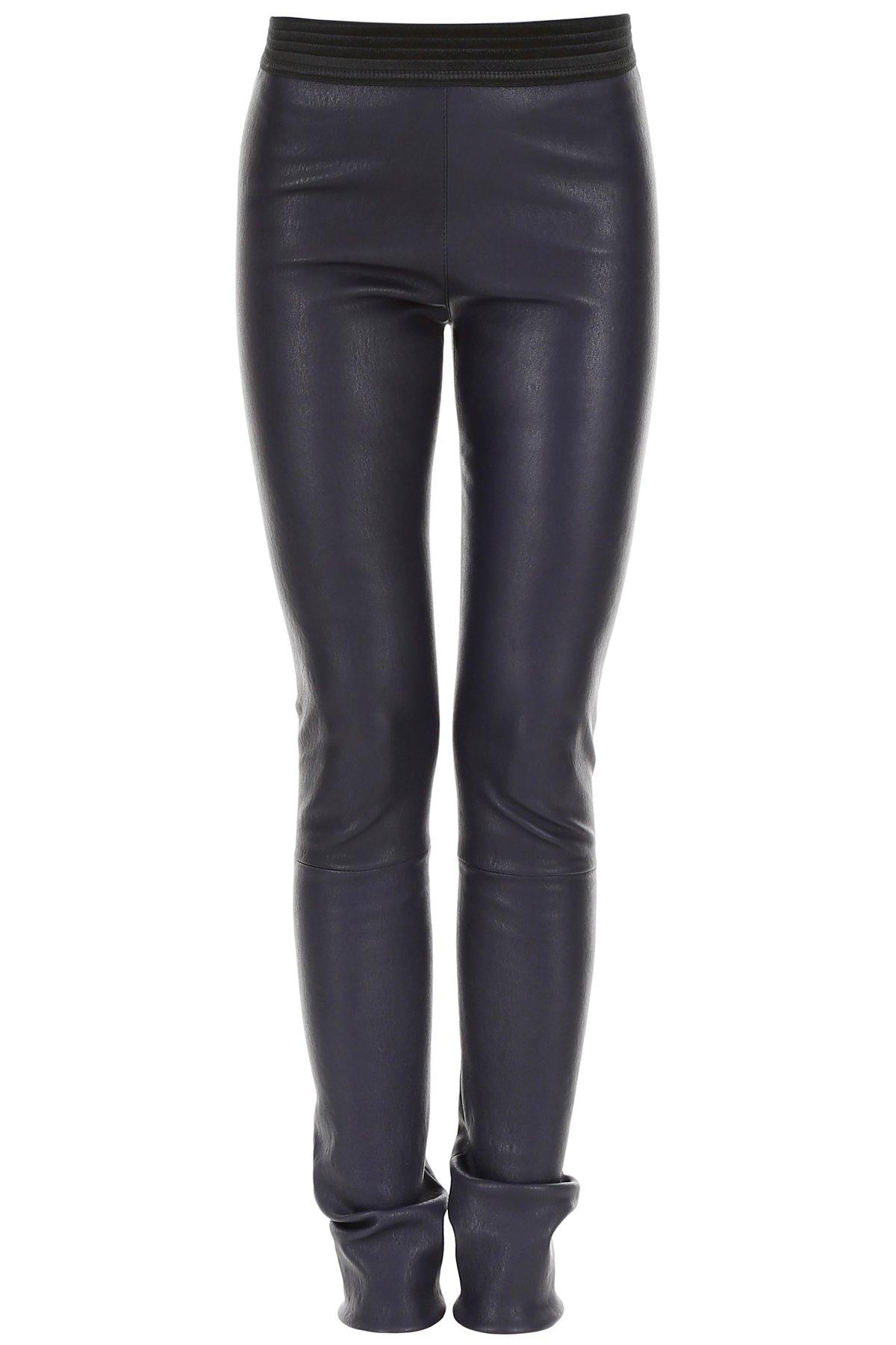 DROMe Leather leggings in Blue Lyst