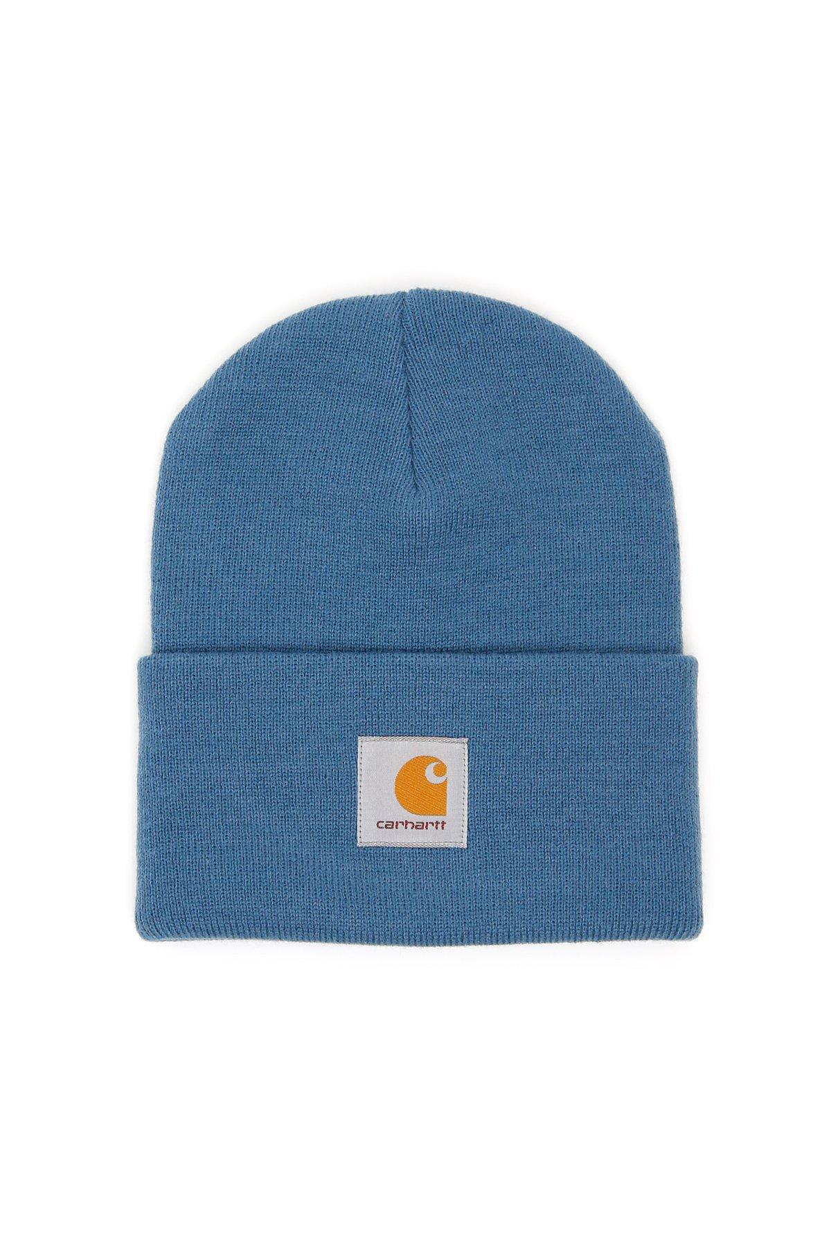 Carhartt Logo Beanie in Light Blue,Blue (Blue) for Men - Lyst