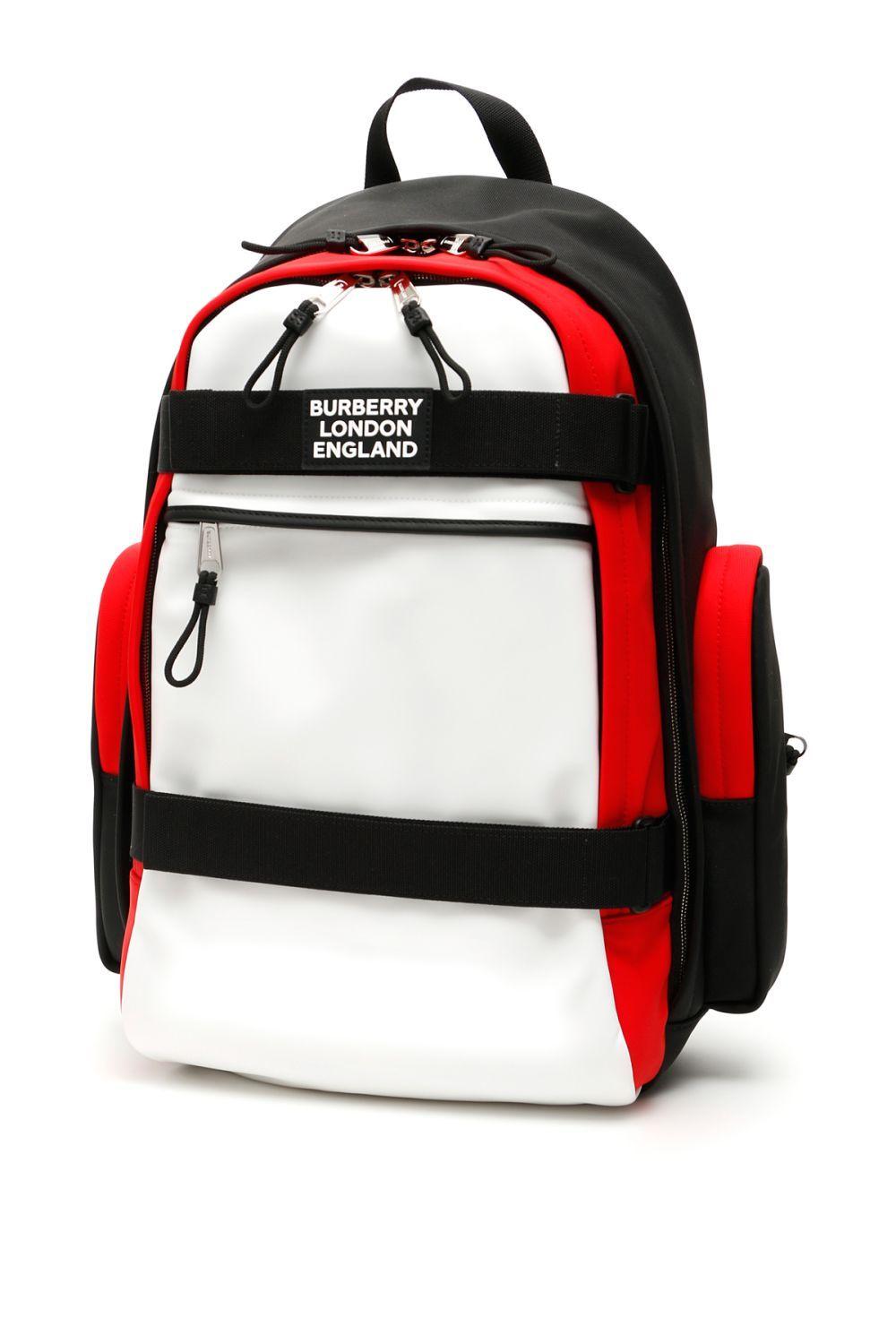 Burberry Synthetic Nevis Colour-block Rucksack in White (Black 
