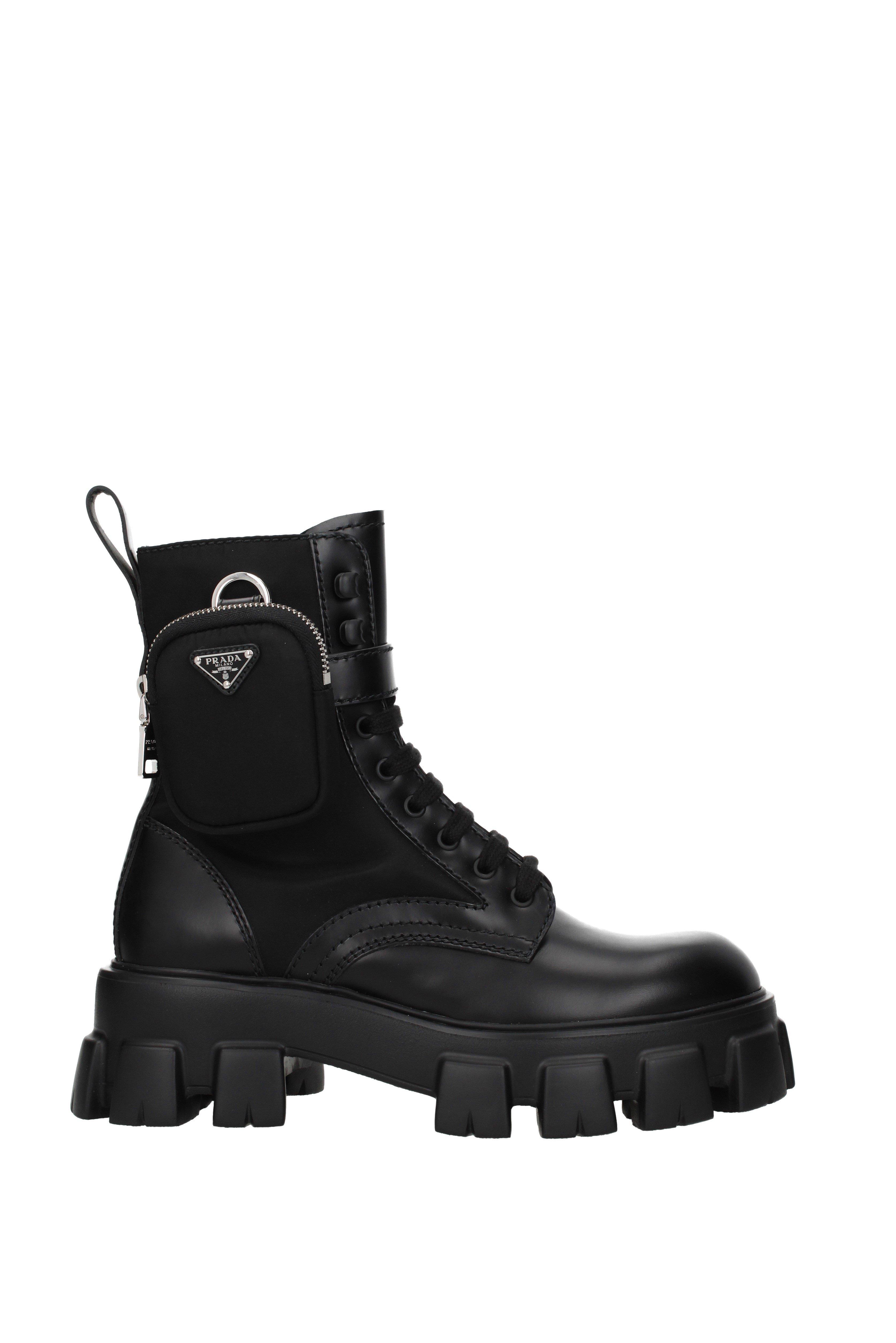 Prada Black Ankle Boot for Men - Lyst