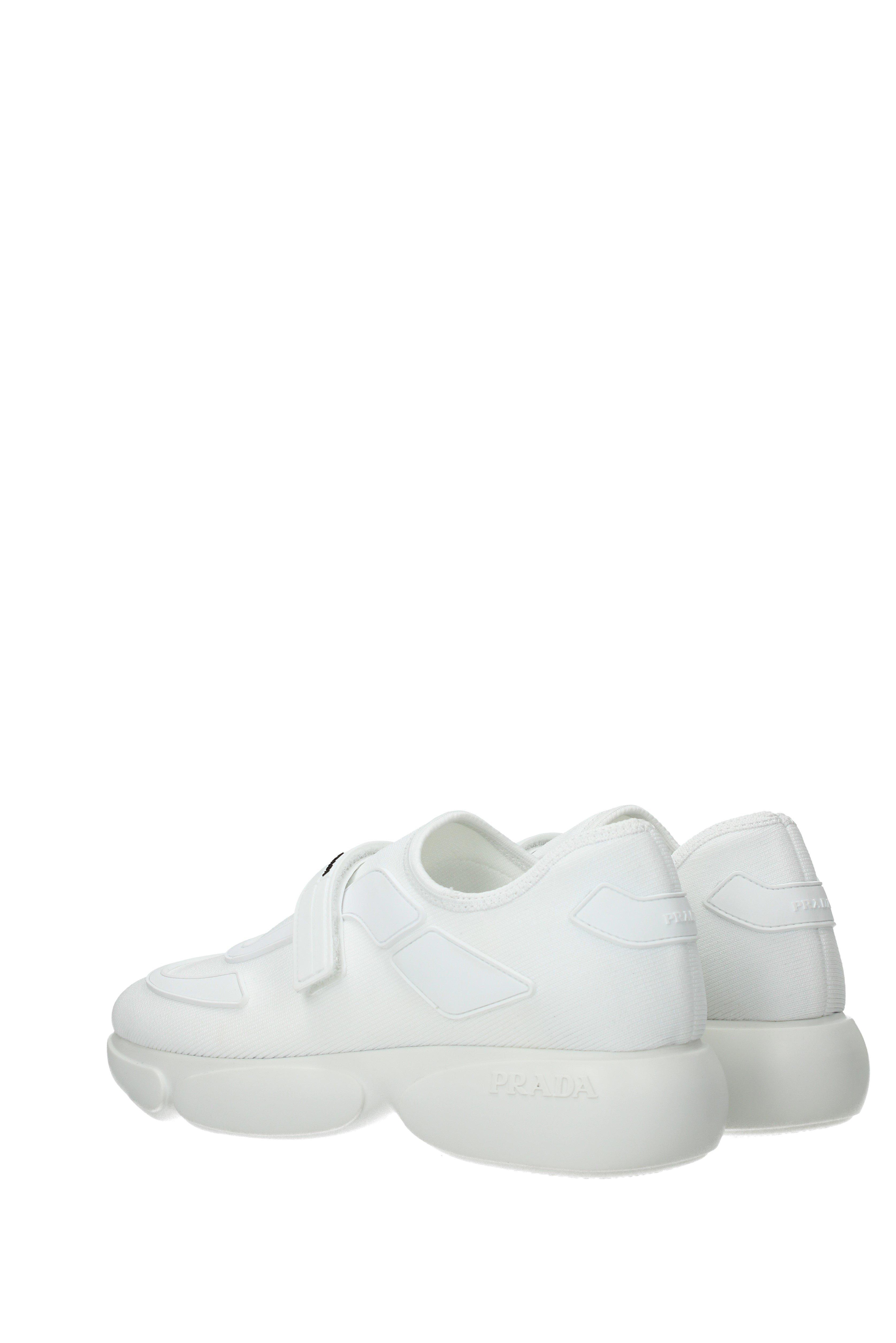 all white prada trainers