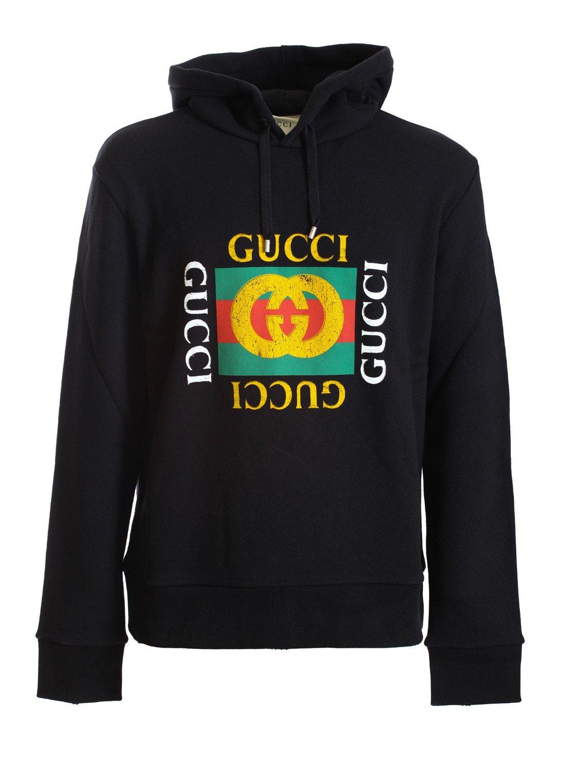 Gucci Cotton Sweatshirt With Logo Fw19 in Black for Men - Lyst