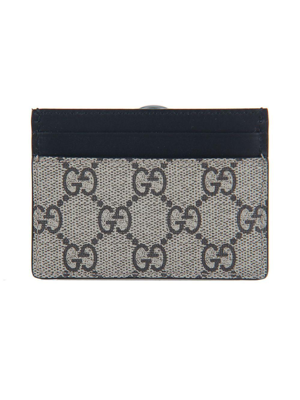 Gucci Leather Kingsnake Card Holder in Beige (Natural) for