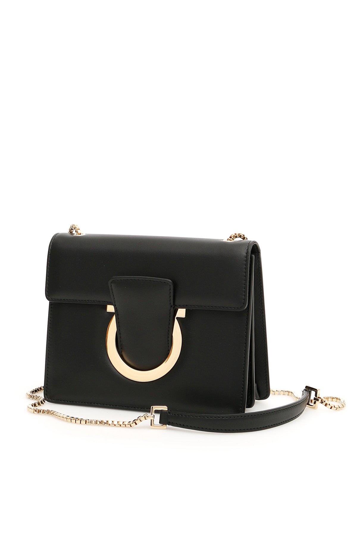 Ferragamo Leather Thalia Crossbody Bag in Nero (Black) | Lyst