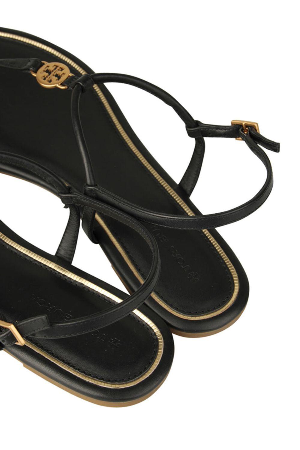 Tory Burch Emmy Flat Sandal in Black - Lyst