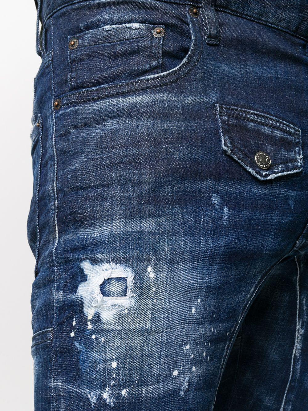 DSquared² Denim Distressed Ankle-zip 