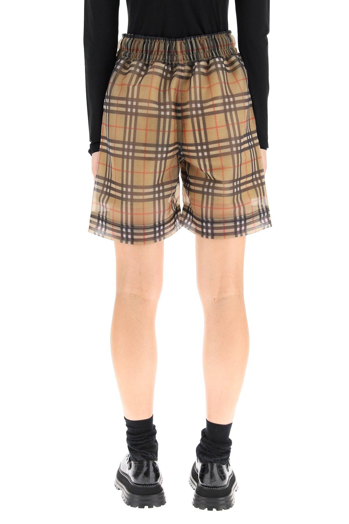 Burberry Synthetic Tawney Check Mesh Shorts - Save 41% | Lyst