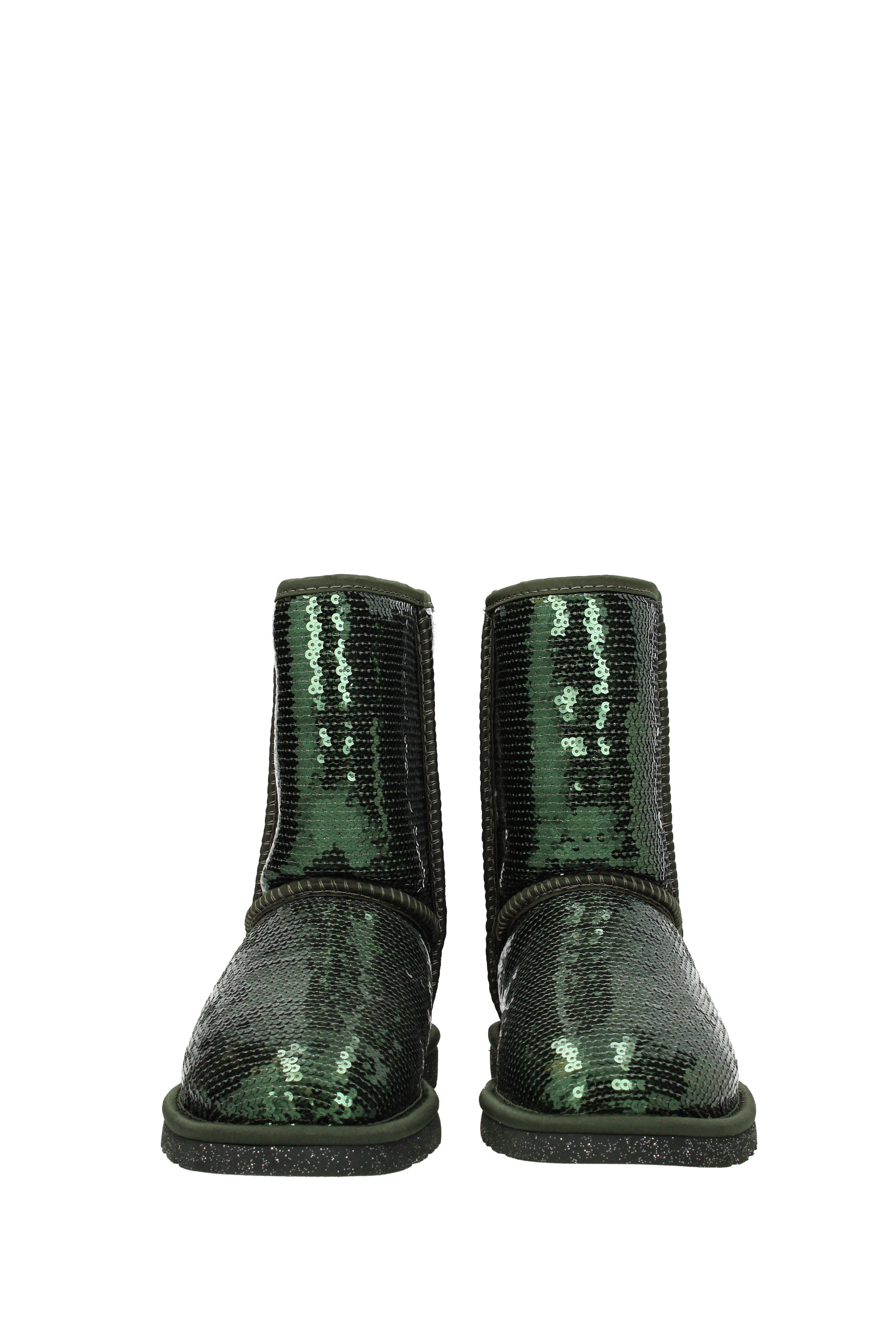 green sparkle boots