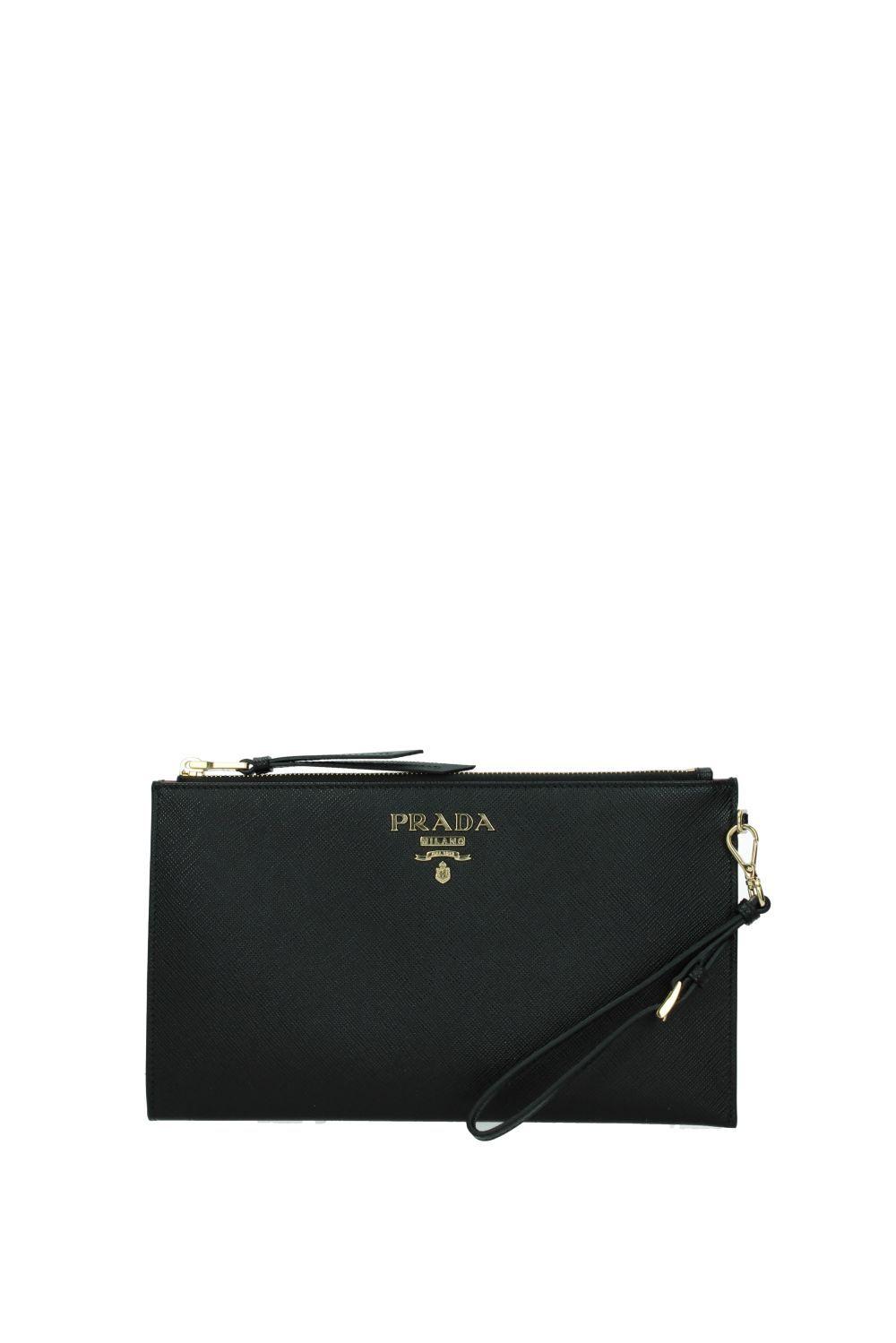 prada black clutch
