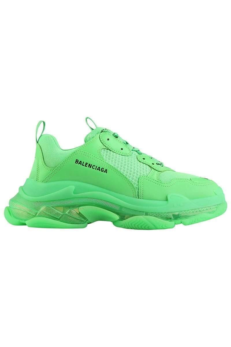 Balenciaga Men's Triple S Mesh \u0026 Leather Clear-sole Sneakers in Green for  Men - Lyst