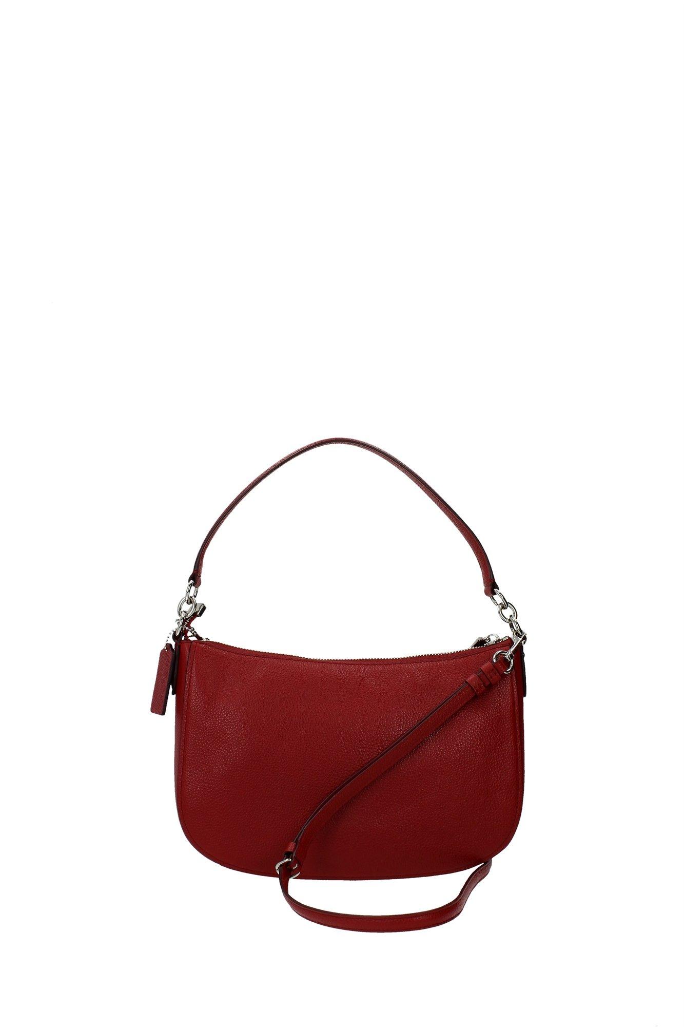 coach shoulder bolsa red