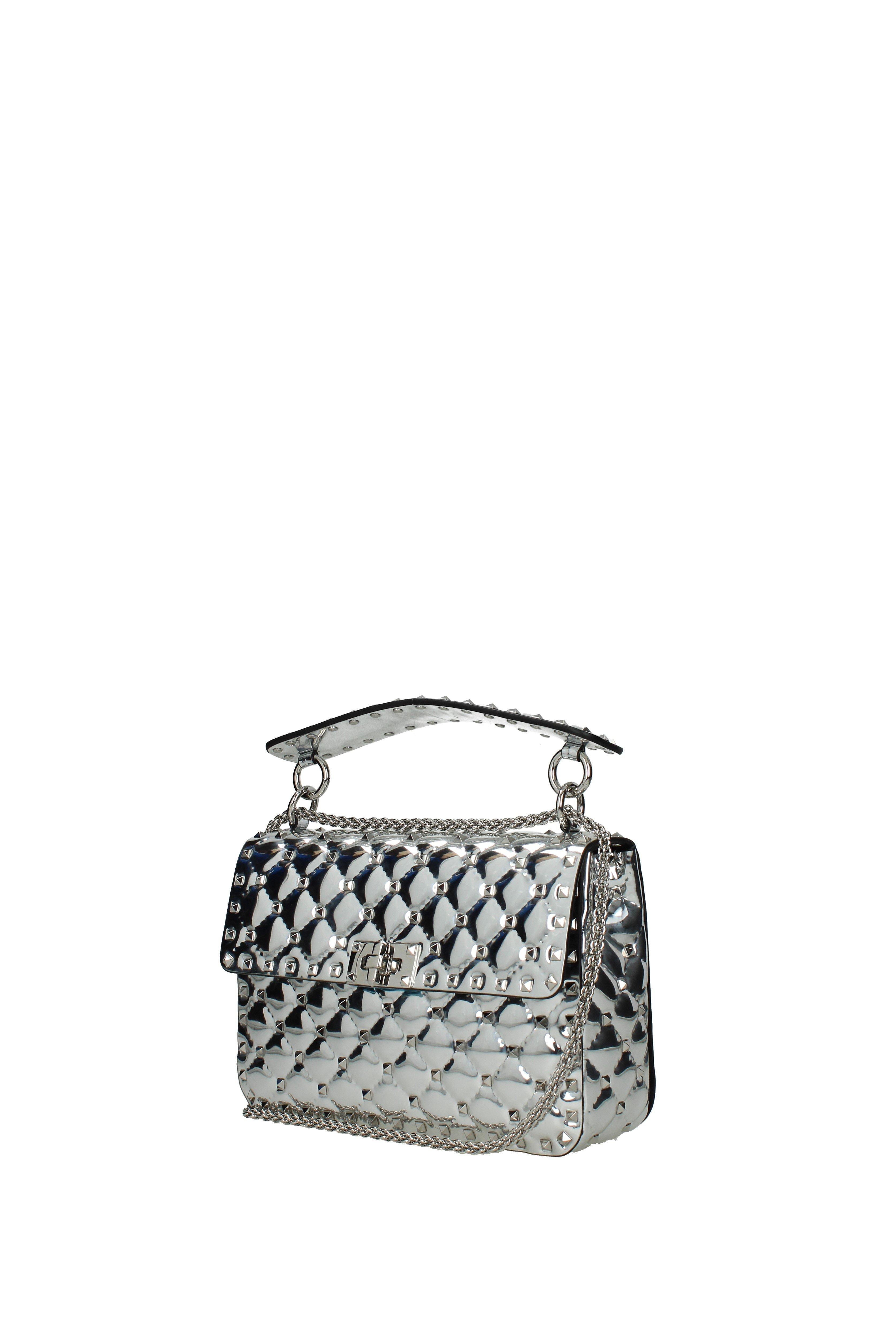Valentino Silver Handbags Rockstud in Metallic - Lyst