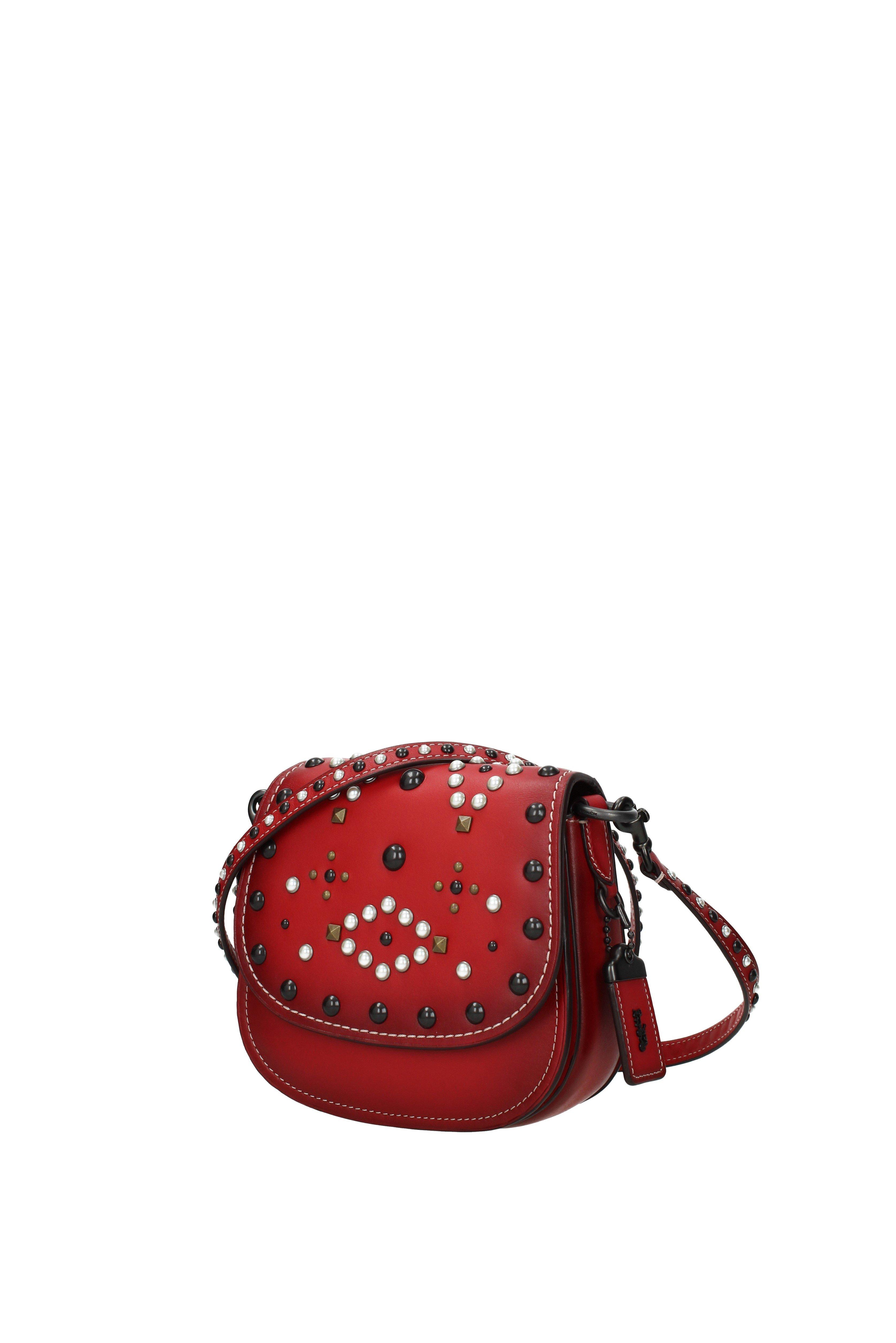 COACH Red Crossbody Bag Wtn Rv Saddle 17 Lyst