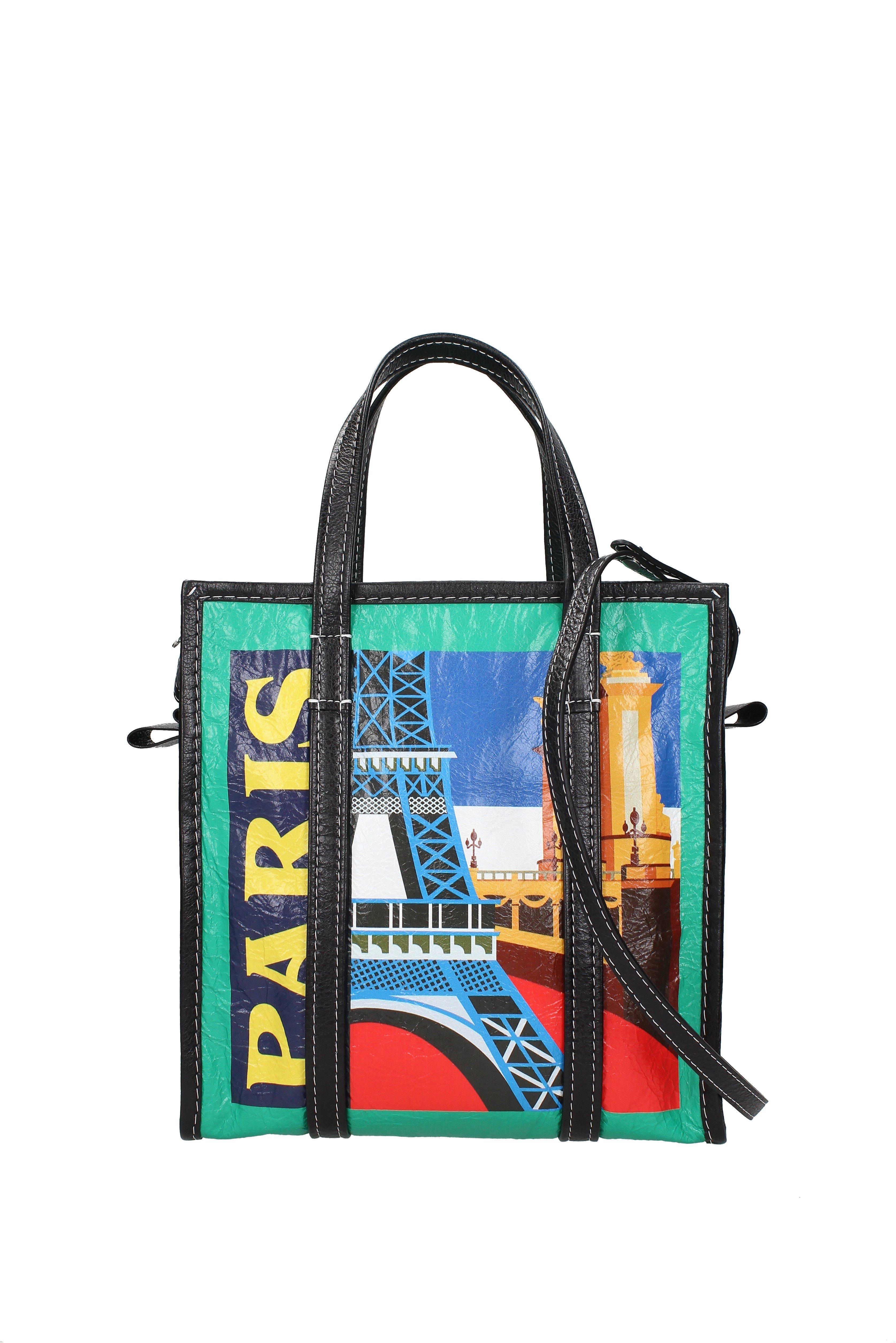 Uovertruffen Tom Audreath Penneven Balenciaga Bazar Paris Printed Leather Shopper in Green - Lyst