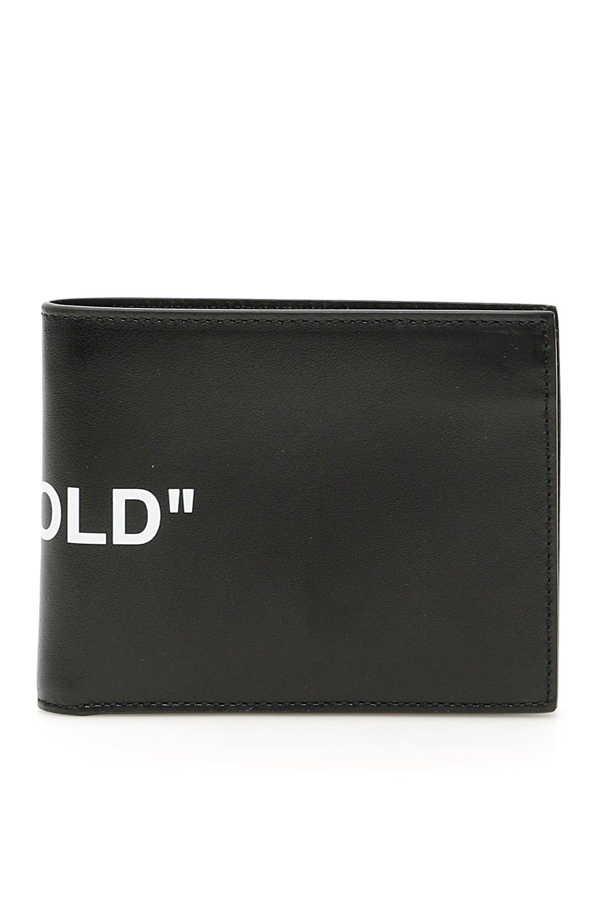Off-White c/o Virgil Abloh Leather Bi-fold Wallet in Black for Men - Lyst