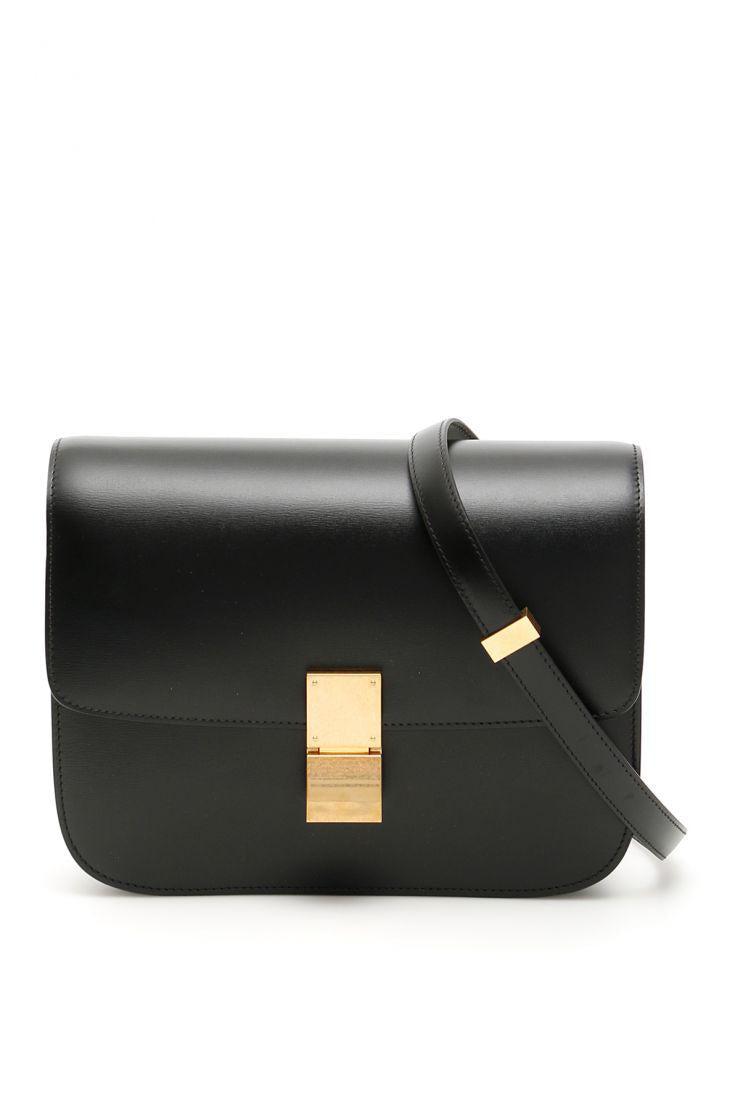 women celine medium classic leather shoulder bolsa