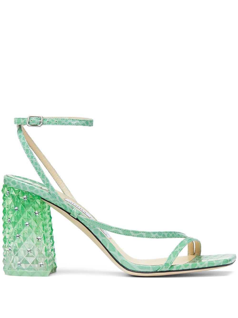 mint green block heel