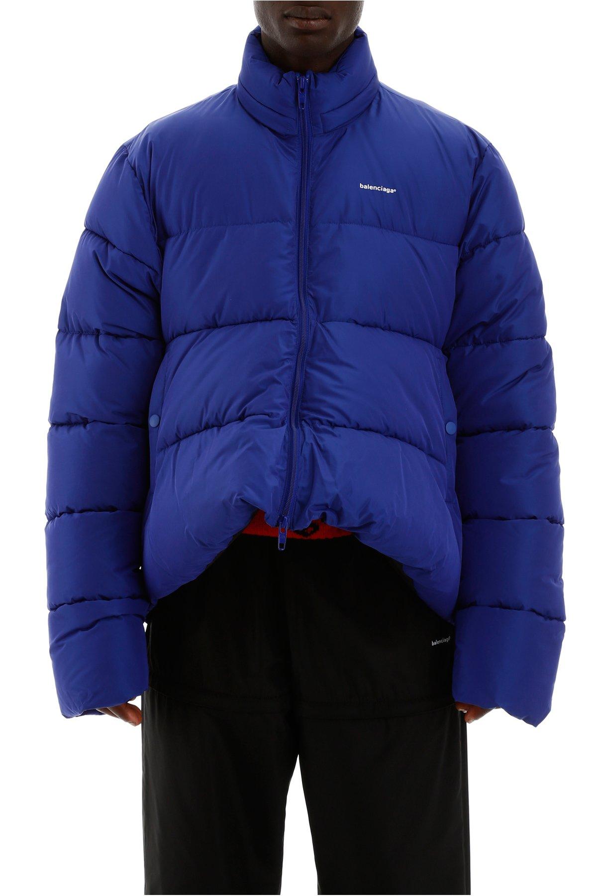 balenciaga puffer jacket blue