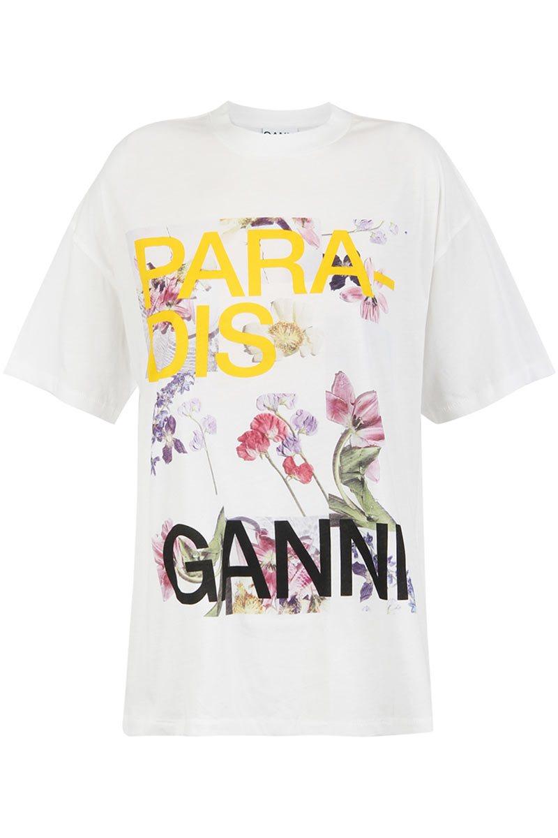 Ganni Davis Floral T-shirt - Lyst