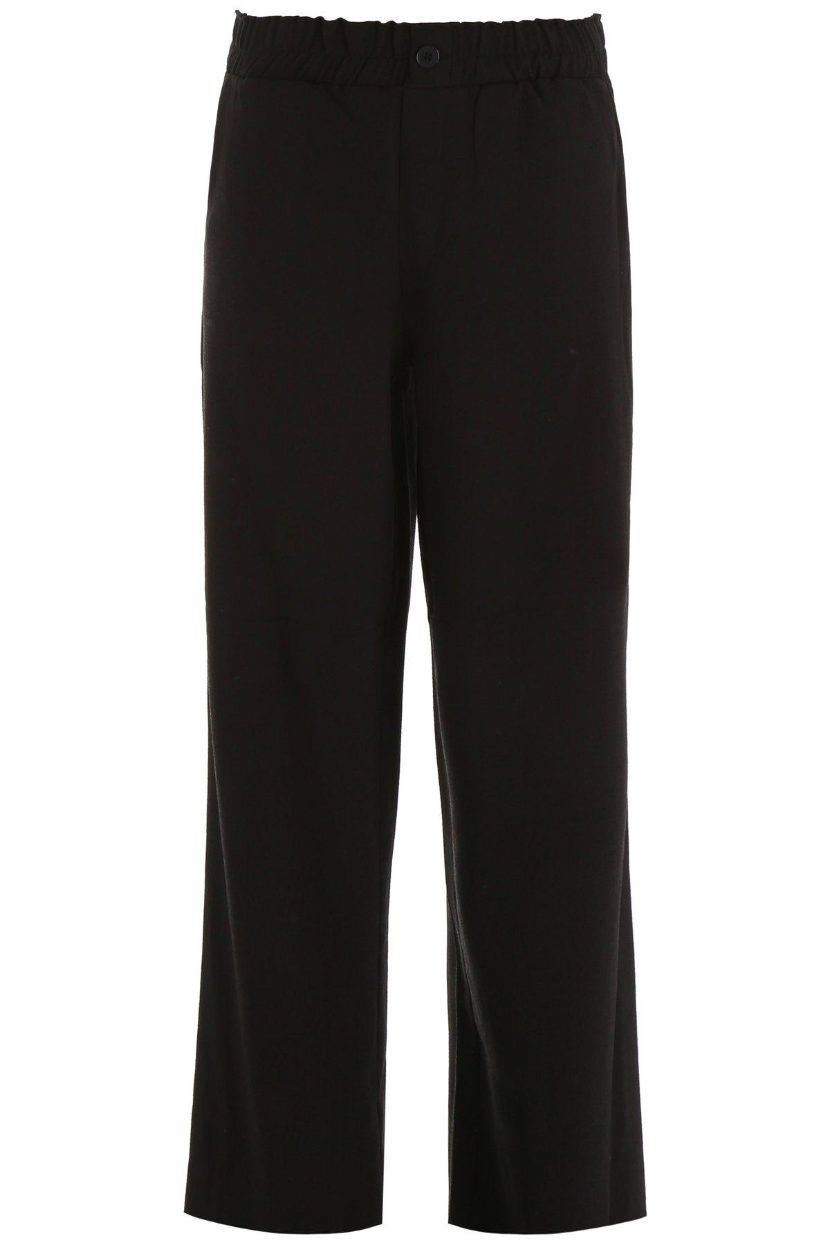 Ganni Crepe Trousers in 38 (Black) - Lyst