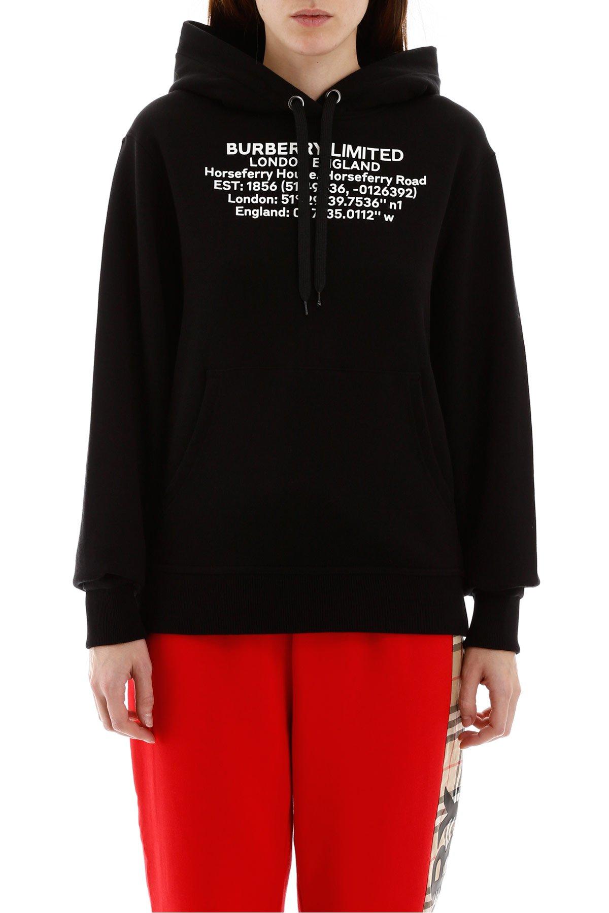 Burberry Cotton Poulter Hoodie With Coordinates in Black - Lyst