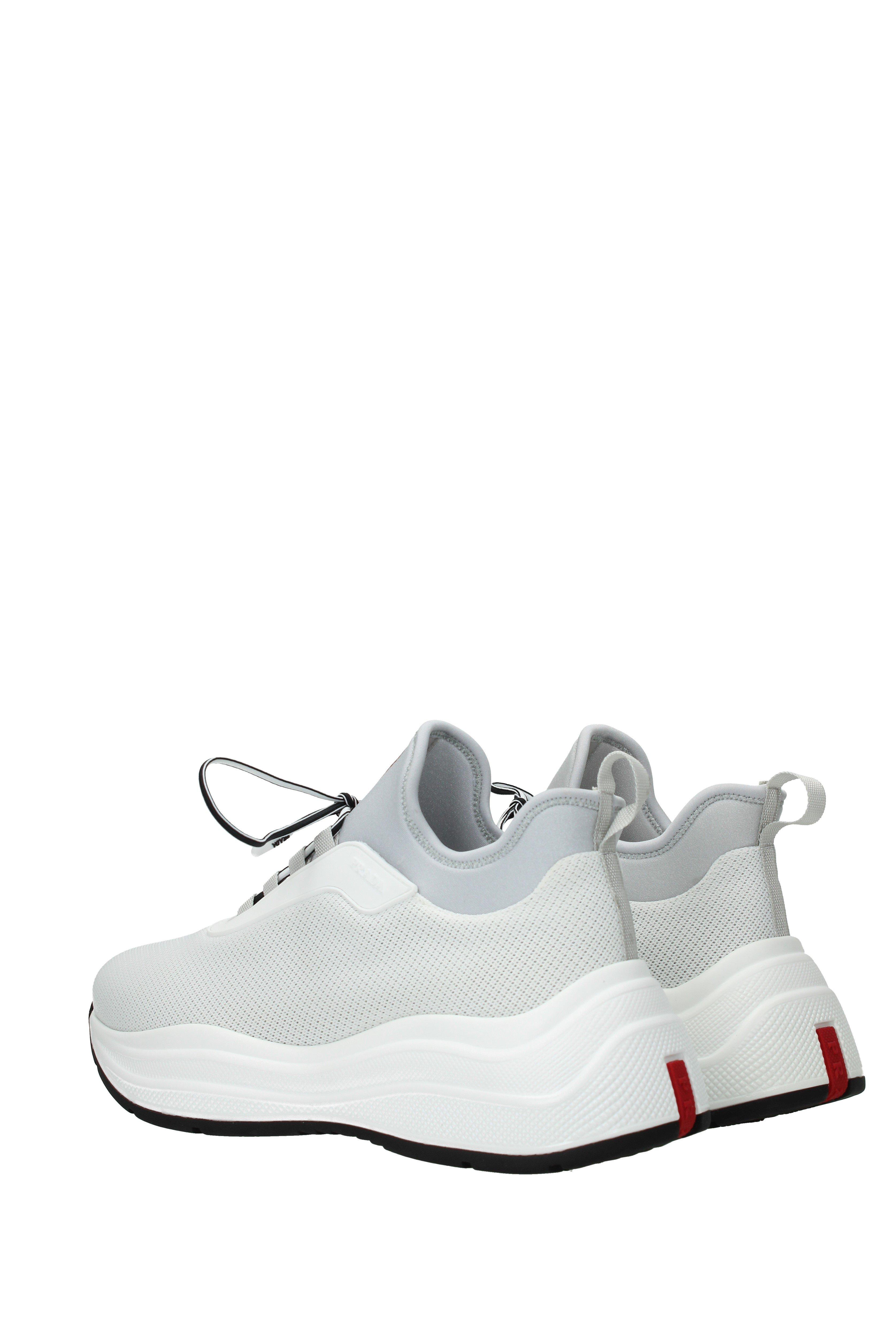 all white prada trainers