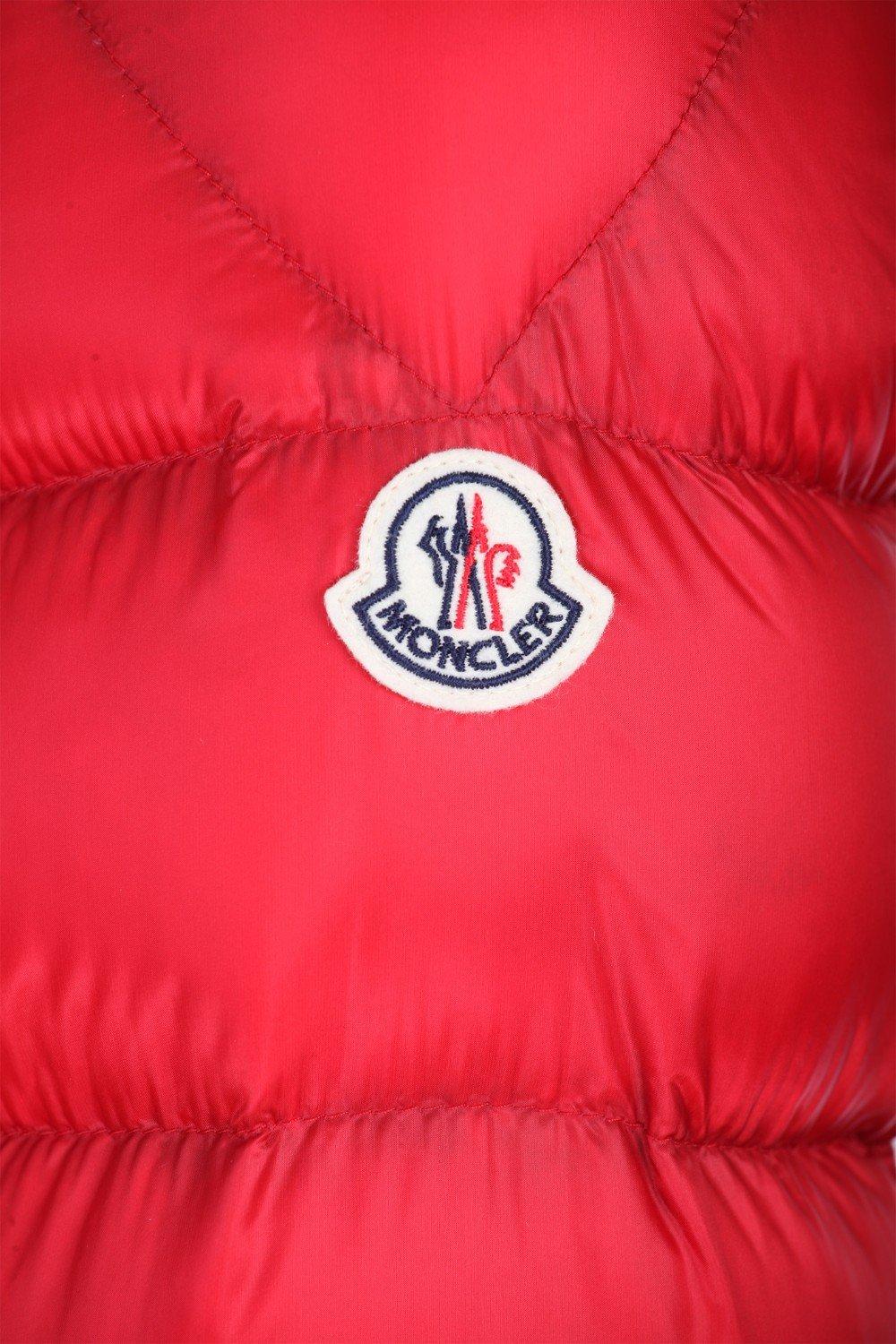 Moncler Goose Piriac Big Logo Down Jacket in Red for Men - Lyst