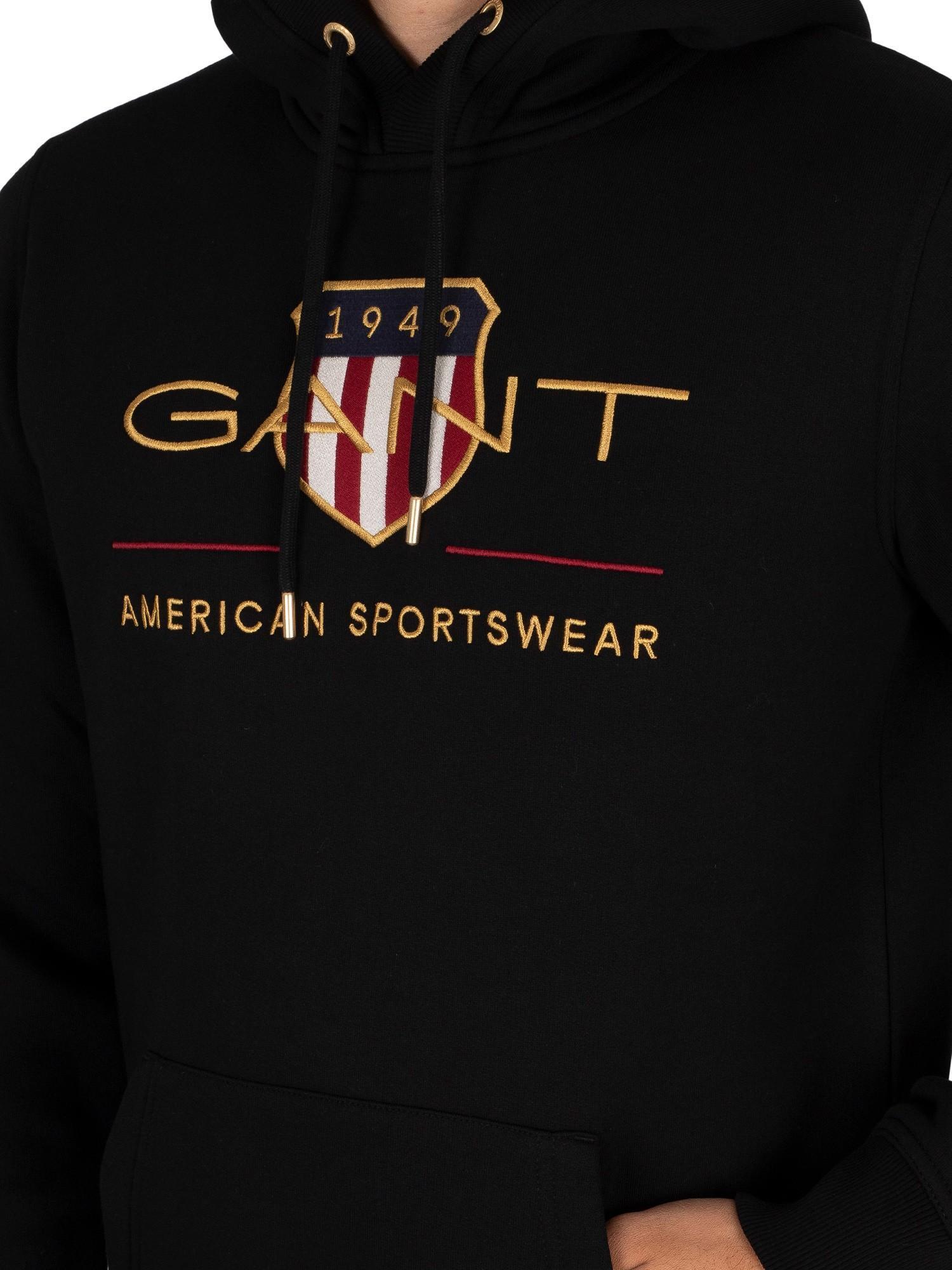 gant hoodie black