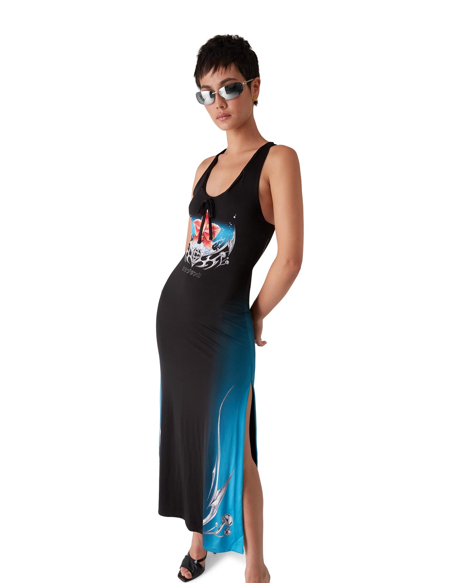 Casablanca Paris Robe En Jersey Fluide Blades in Blue for Men | Lyst