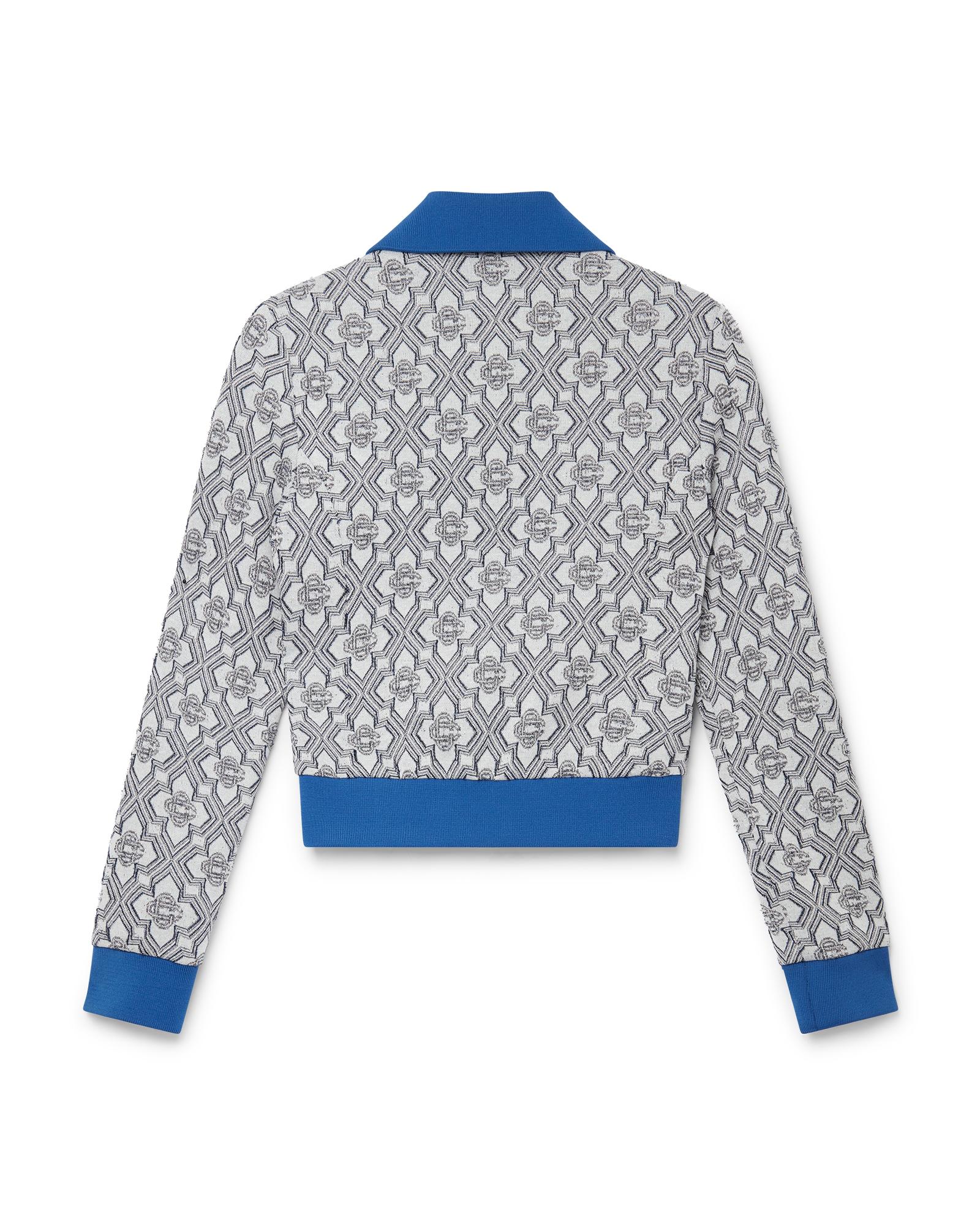 Casablanca Paris Zip Jacquard Knit Track Jacket, By in Blue | Lyst
