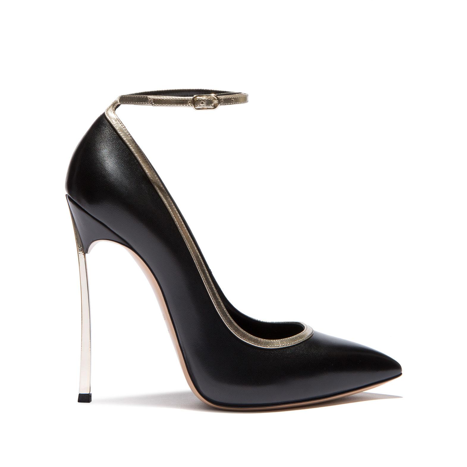 Casadei Leather Blade in Black - Lyst