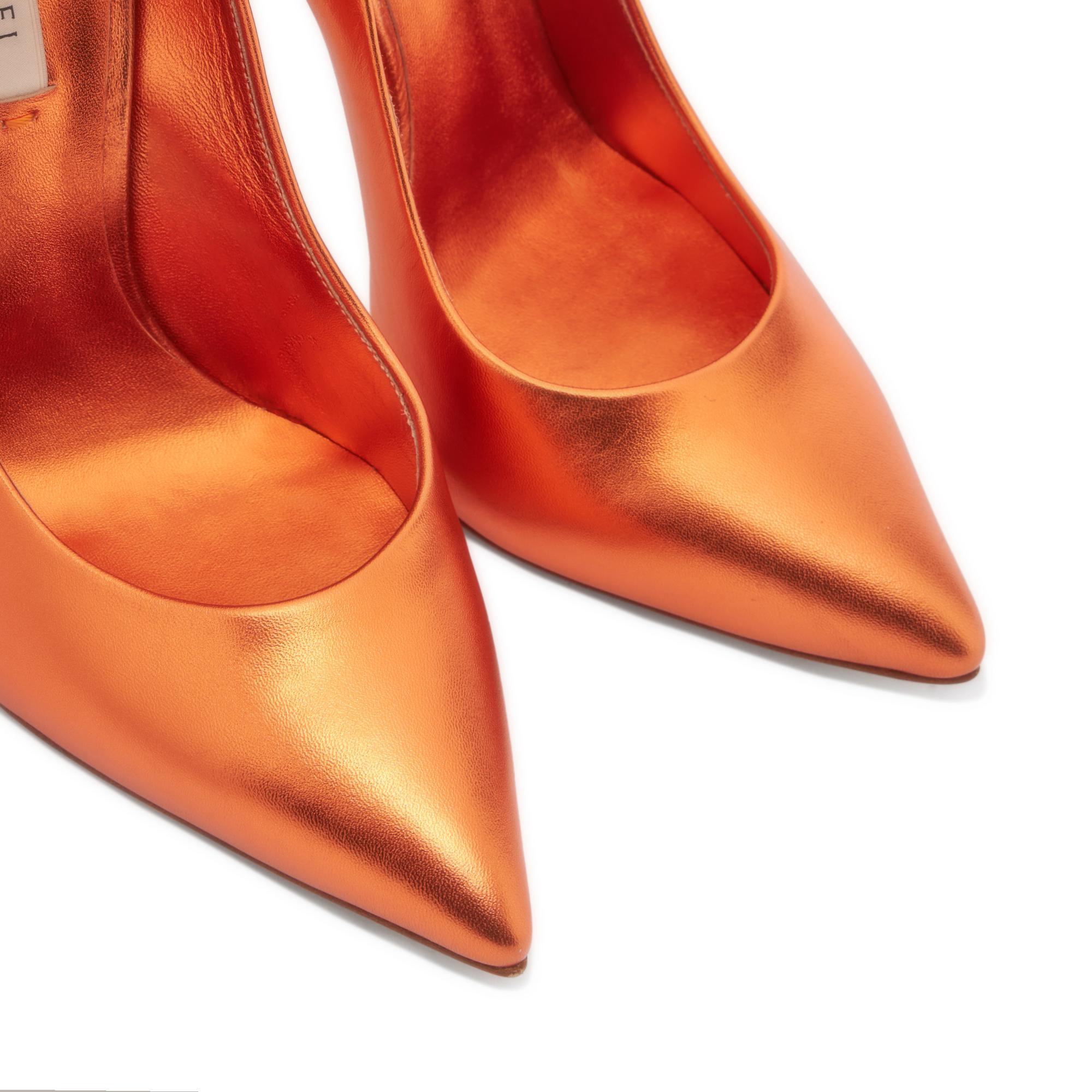 Casadei Blade Flash 130mm leather pumps - Orange