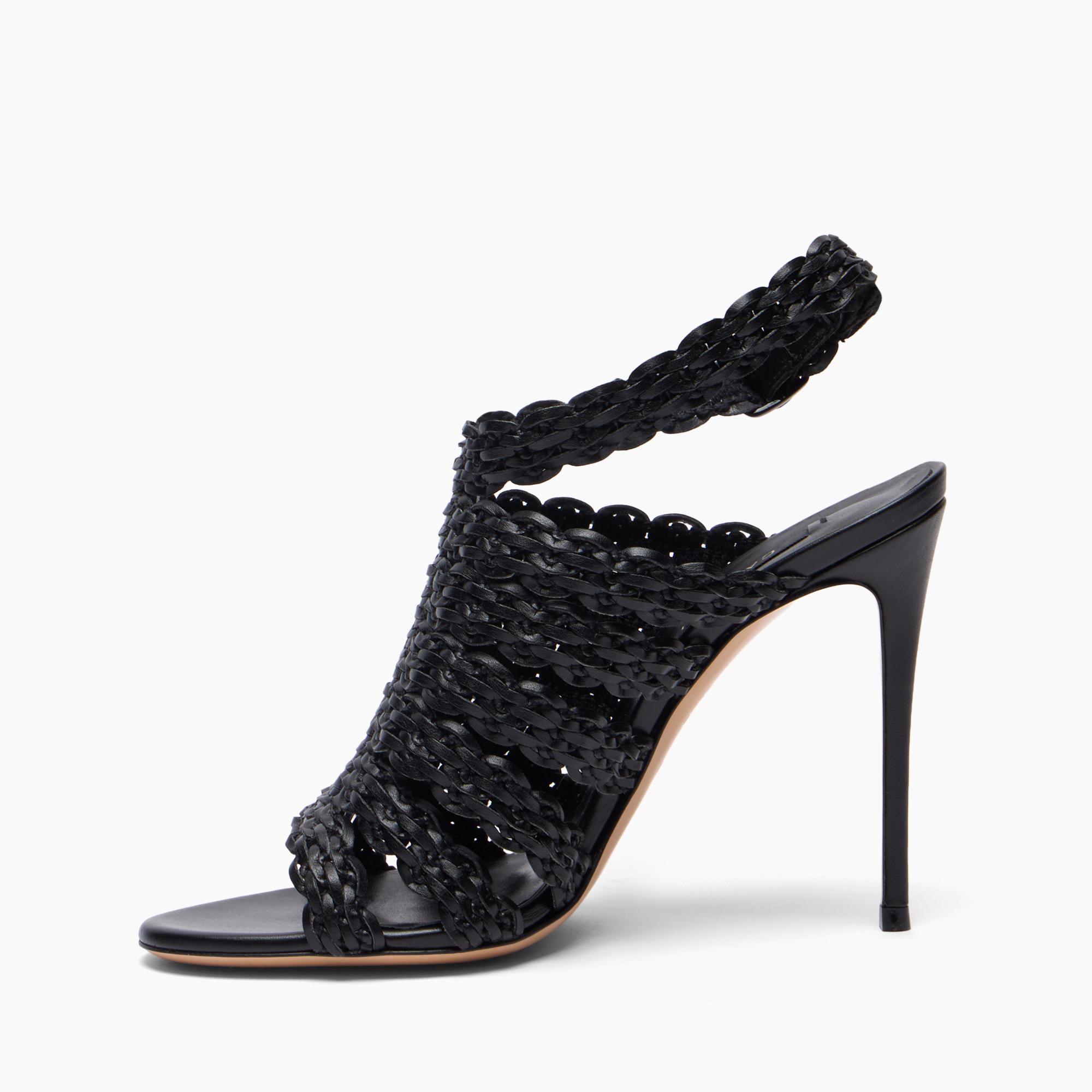 Chaussures à Talons Coulissant Papillon Vert Métallisé CASADEI - Taille US7 - Mules/Slides
