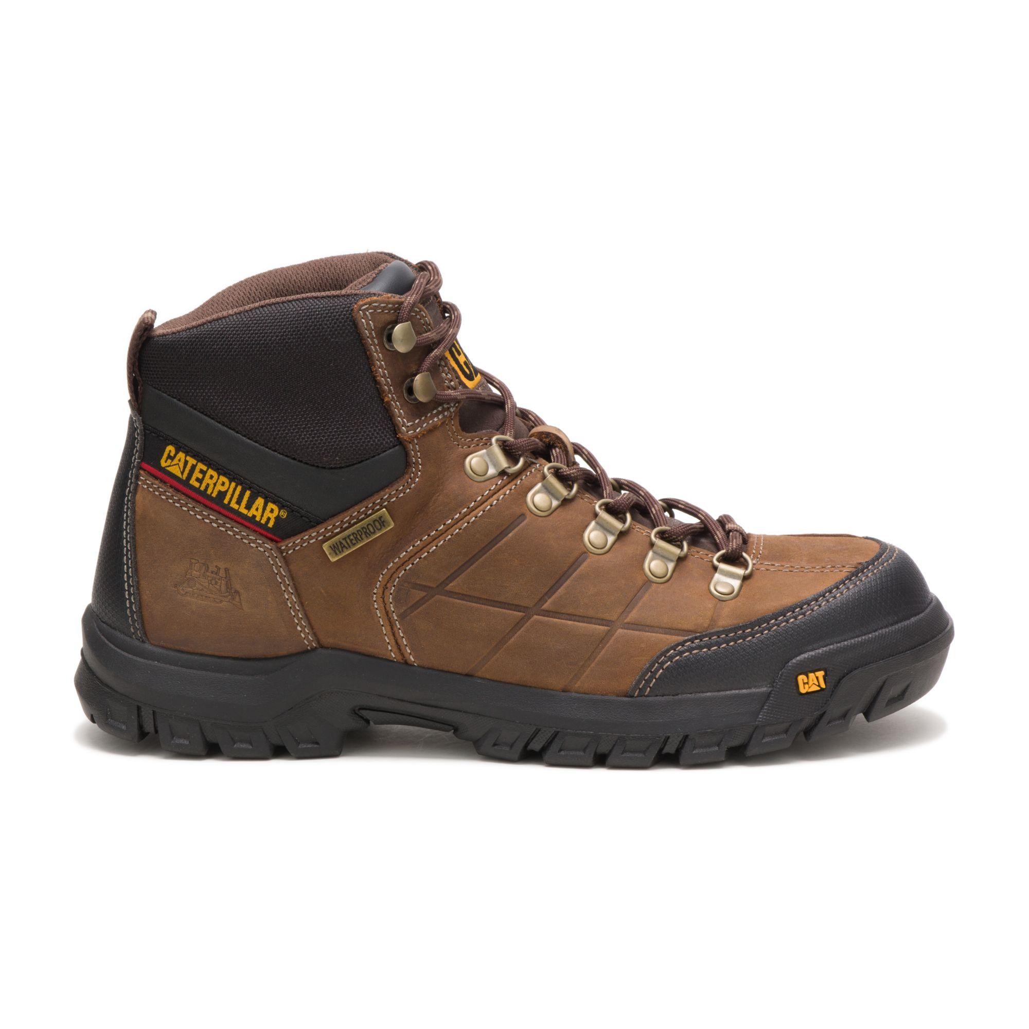 Caterpillar Erpillar Threshold Waterproof Work Boot Real Brown for Men